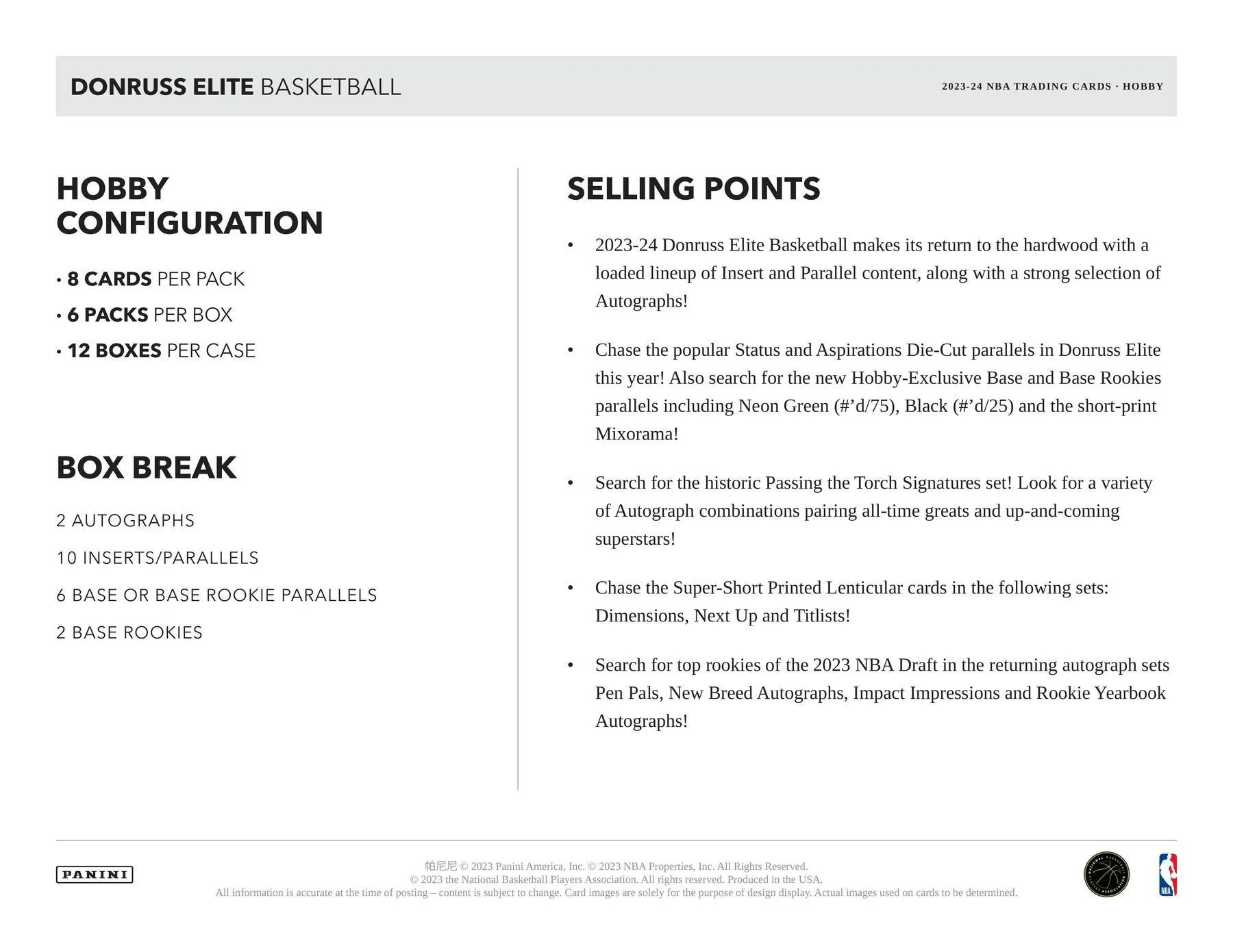 2023-24 Panini Donruss Elite Basketball Hobby Box - Image 6