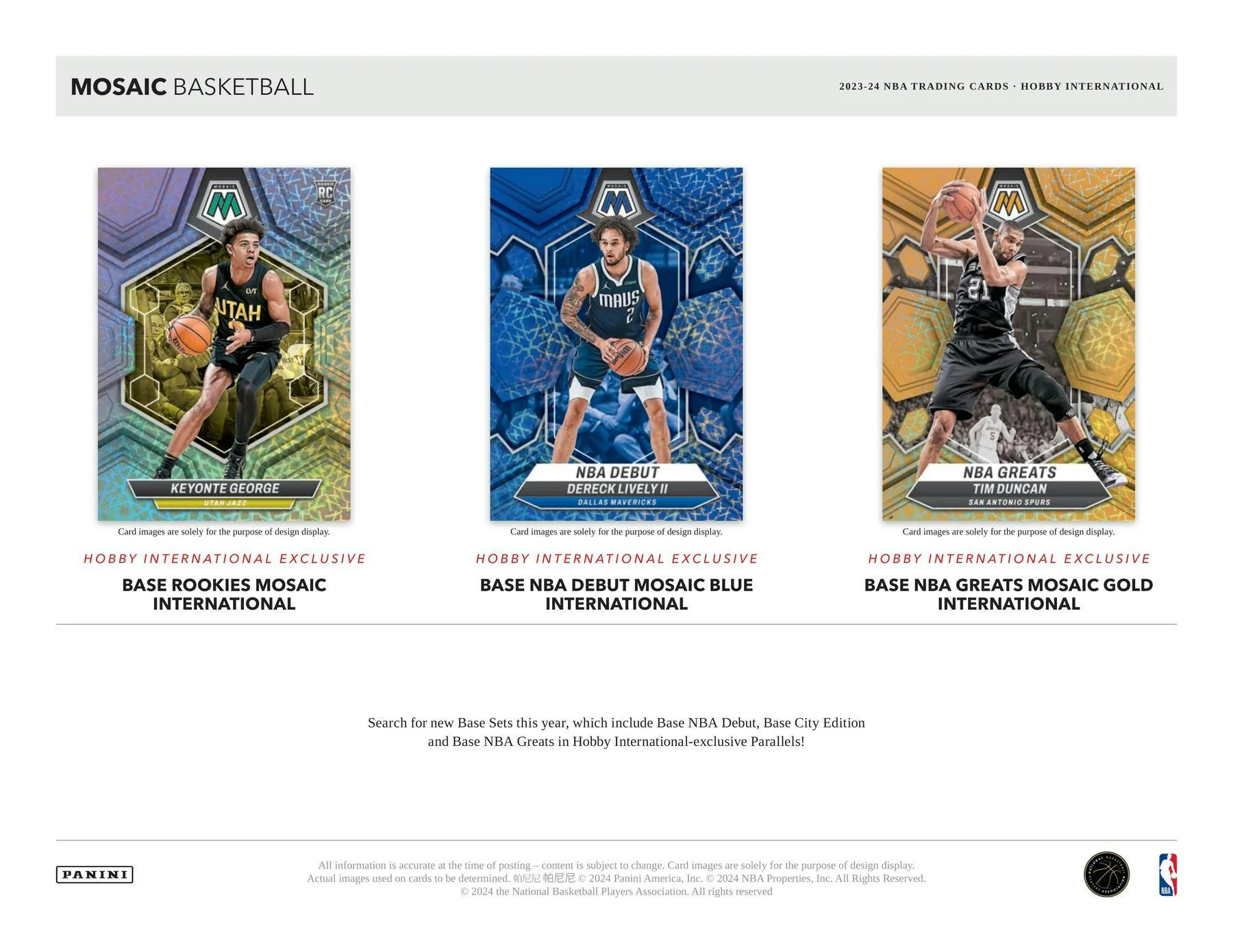 2023-24 Panini Mosaic Basketball International Hobby Box - Image 5