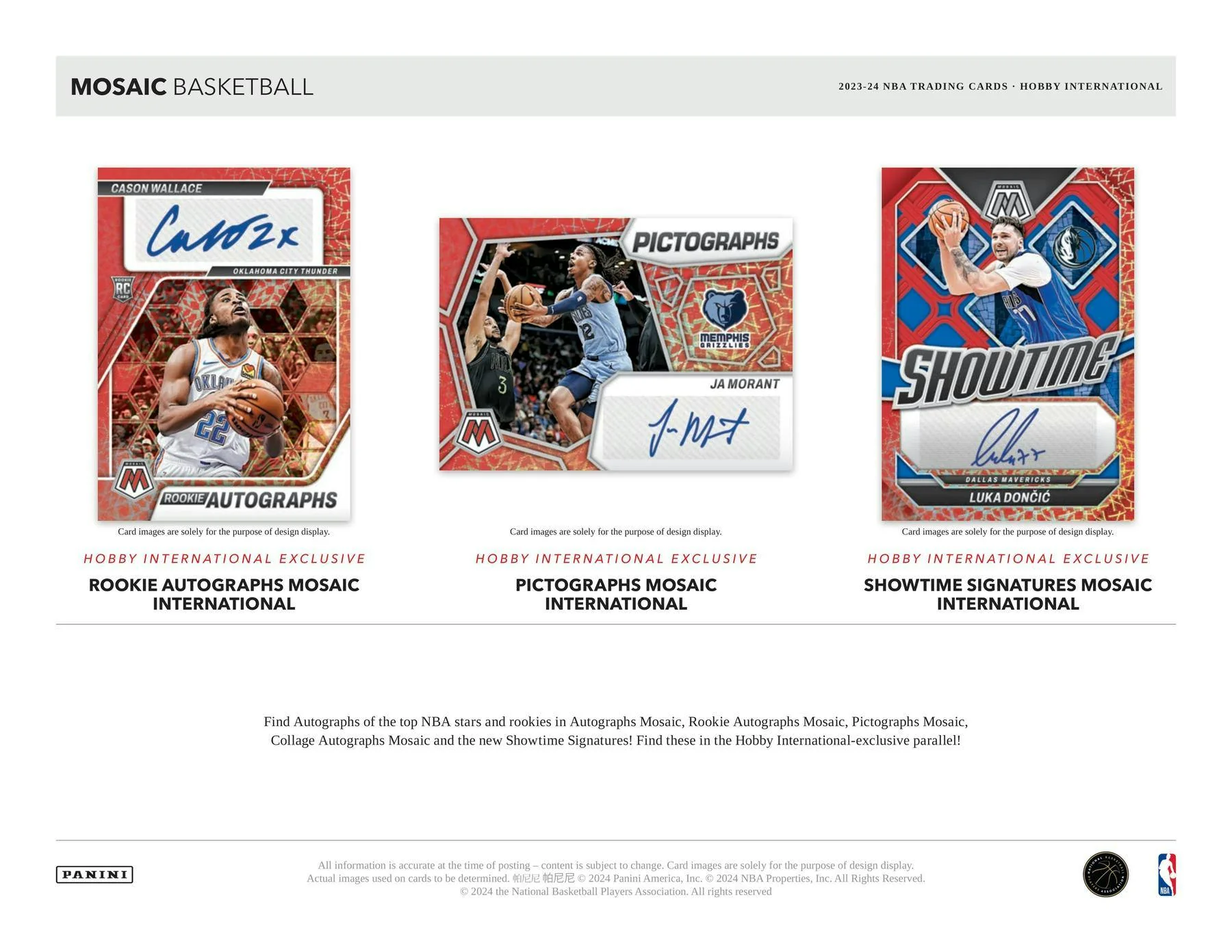 2023-24 Panini Mosaic Basketball International Hobby Box - Image 6