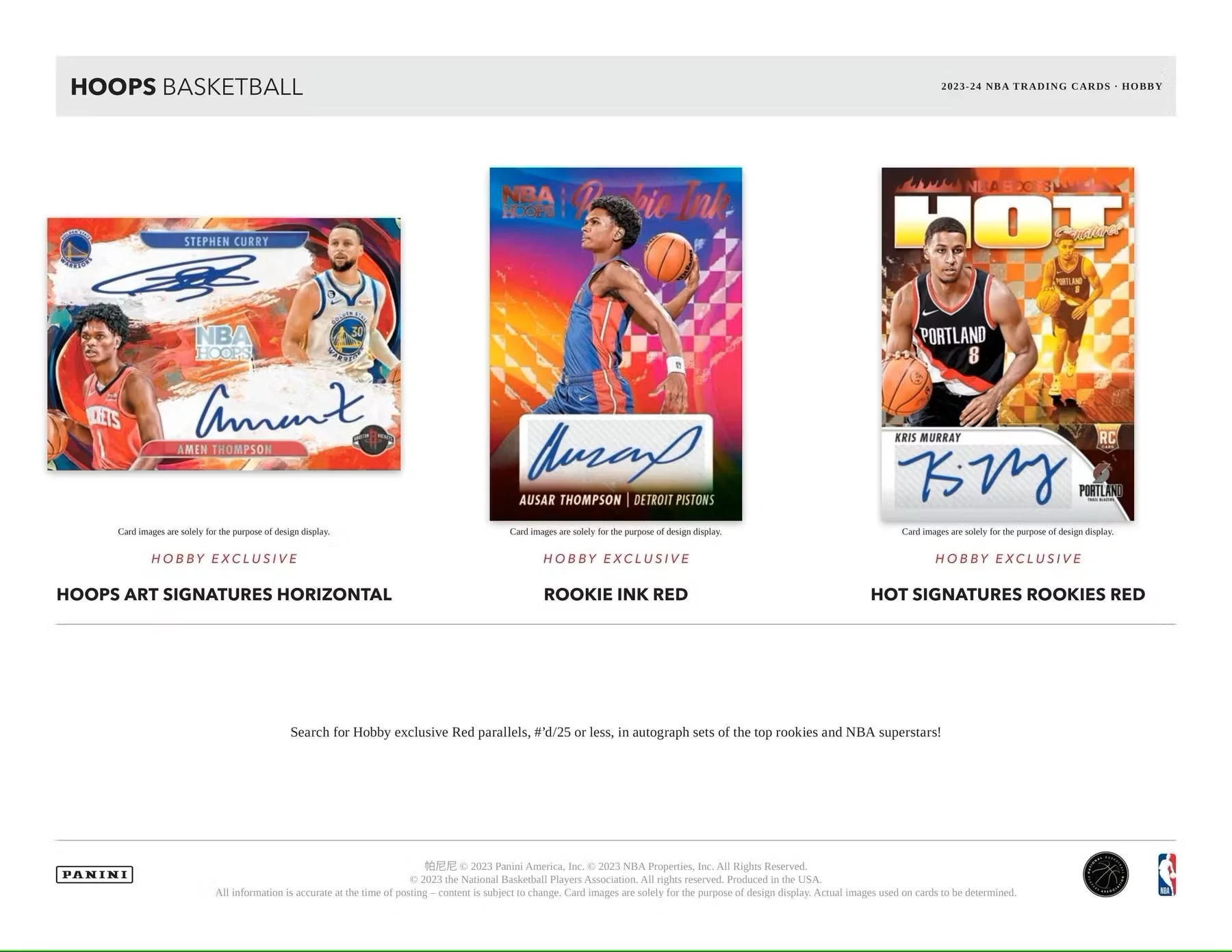 2023/24 Panini NBA Hoops Basketball Hobby Box - Image 5
