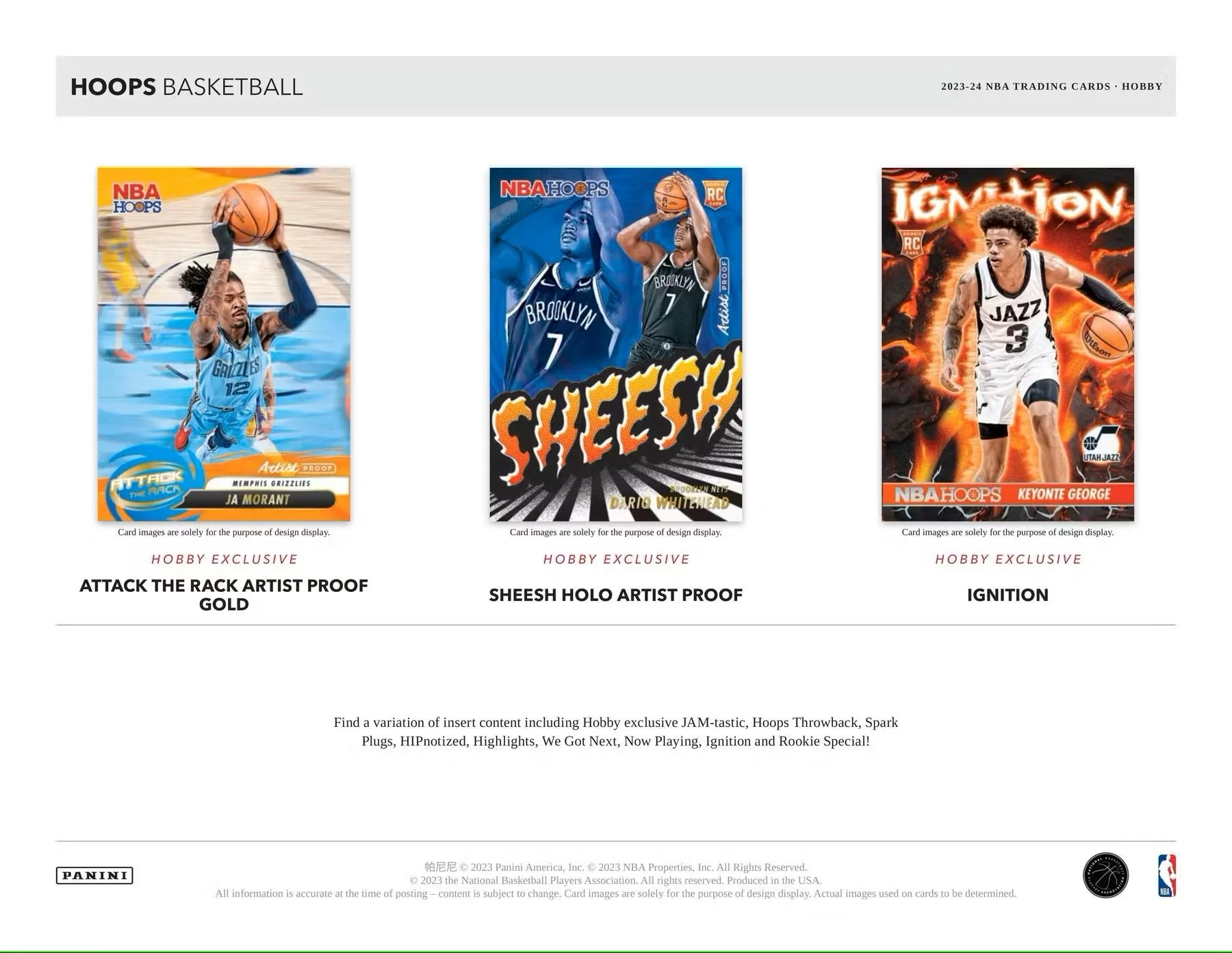 2023/24 Panini NBA Hoops Basketball Hobby Box - Image 6