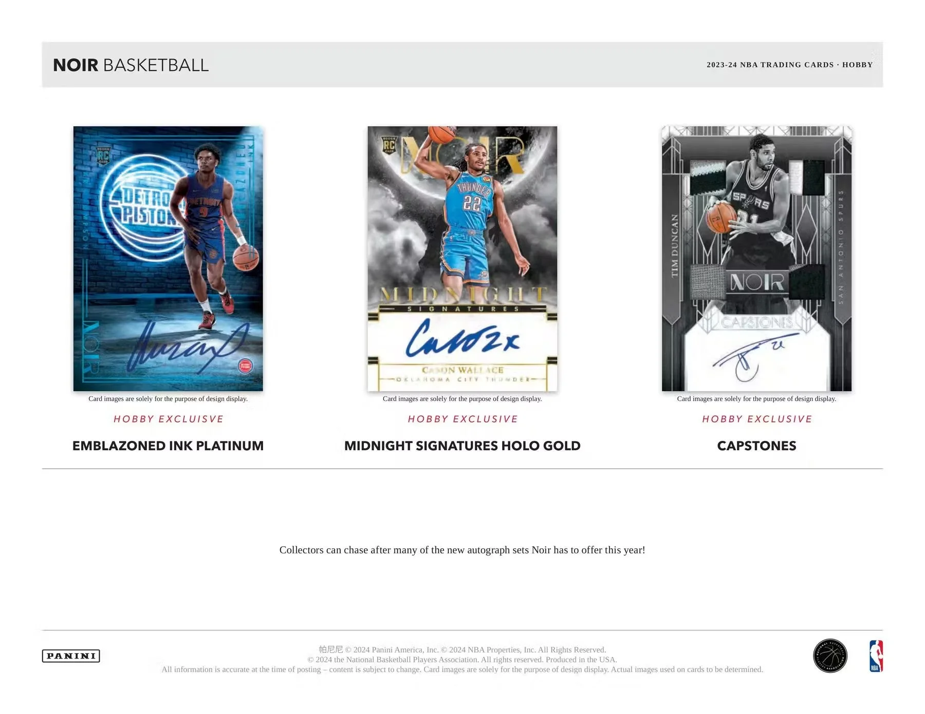 2023-24 Panini Noir Basketball Hobby Box - Image 3