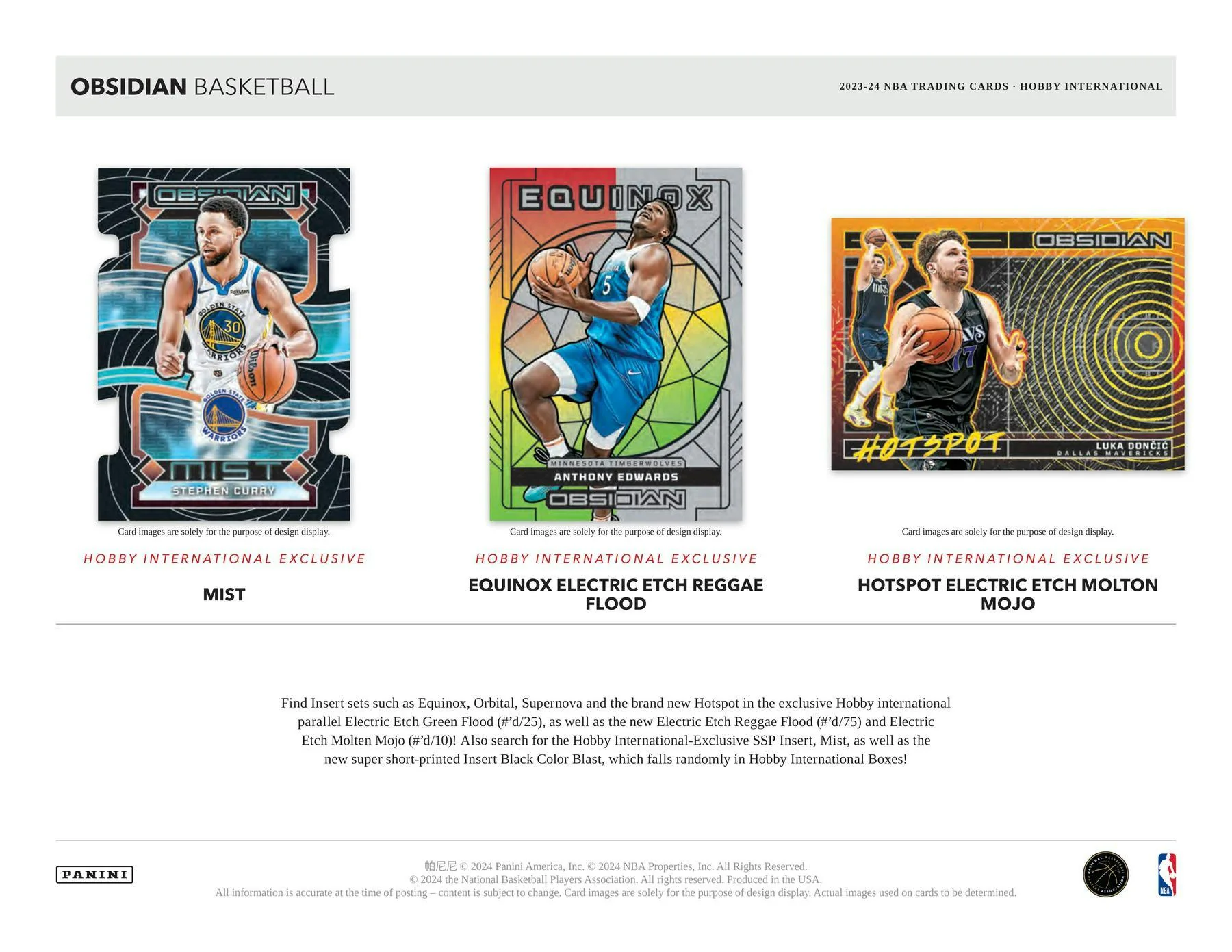 2023-24 Panini Obsidian Basketball International Hobby Box - Image 5