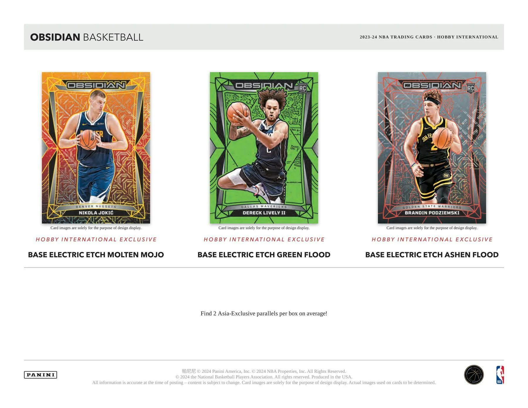 2023-24 Panini Obsidian Basketball International Hobby Box - Image 6
