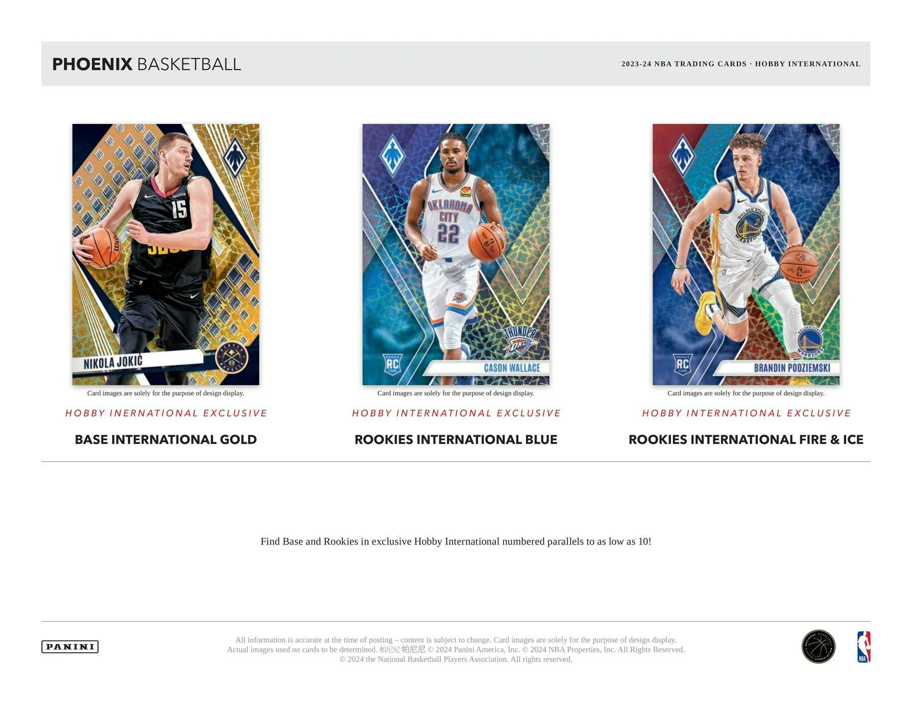 2023-24 Panini Phoenix Basketball International Hobby Box - Image 4