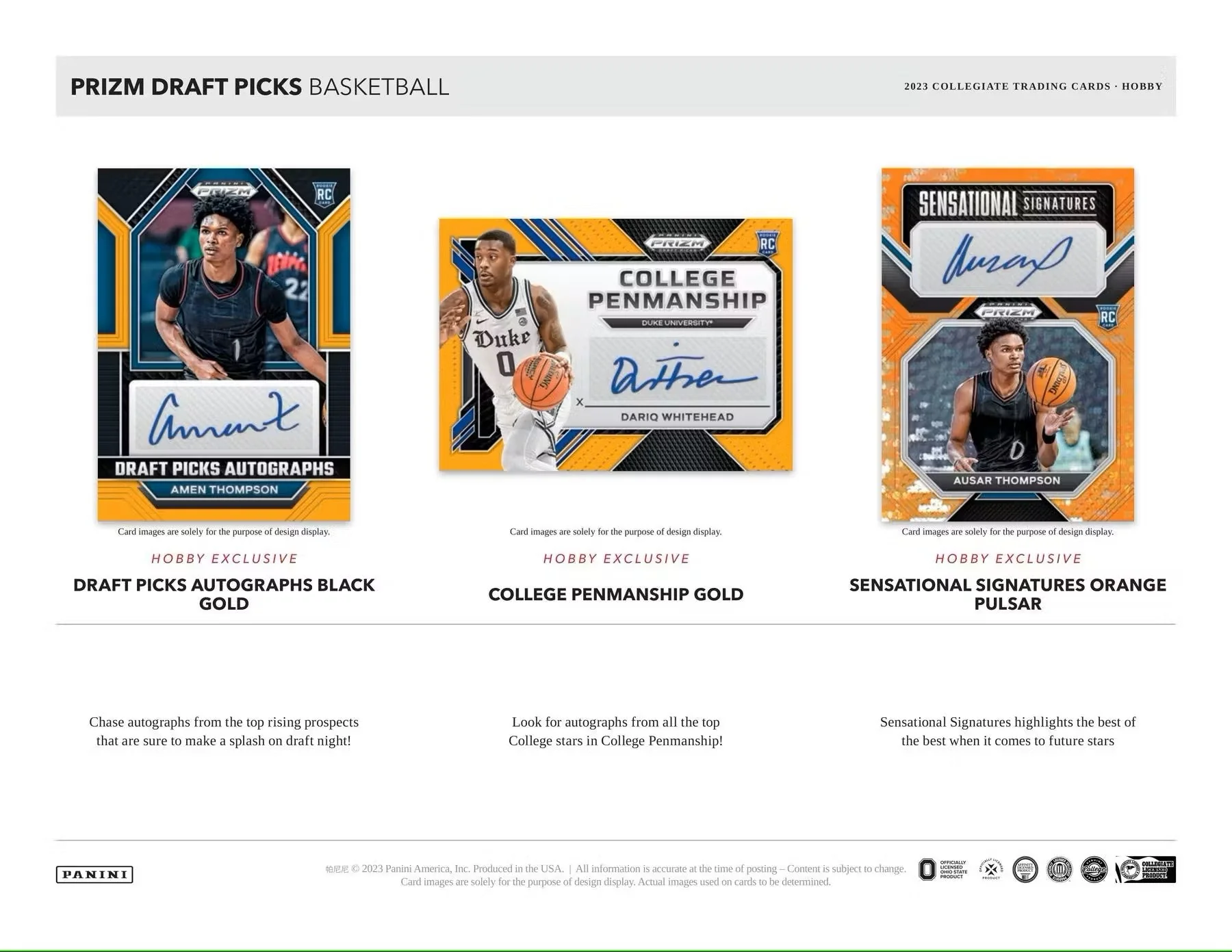 2023/24 Panini Prizm Draft Picks Basketball Hobby Box - Image 5
