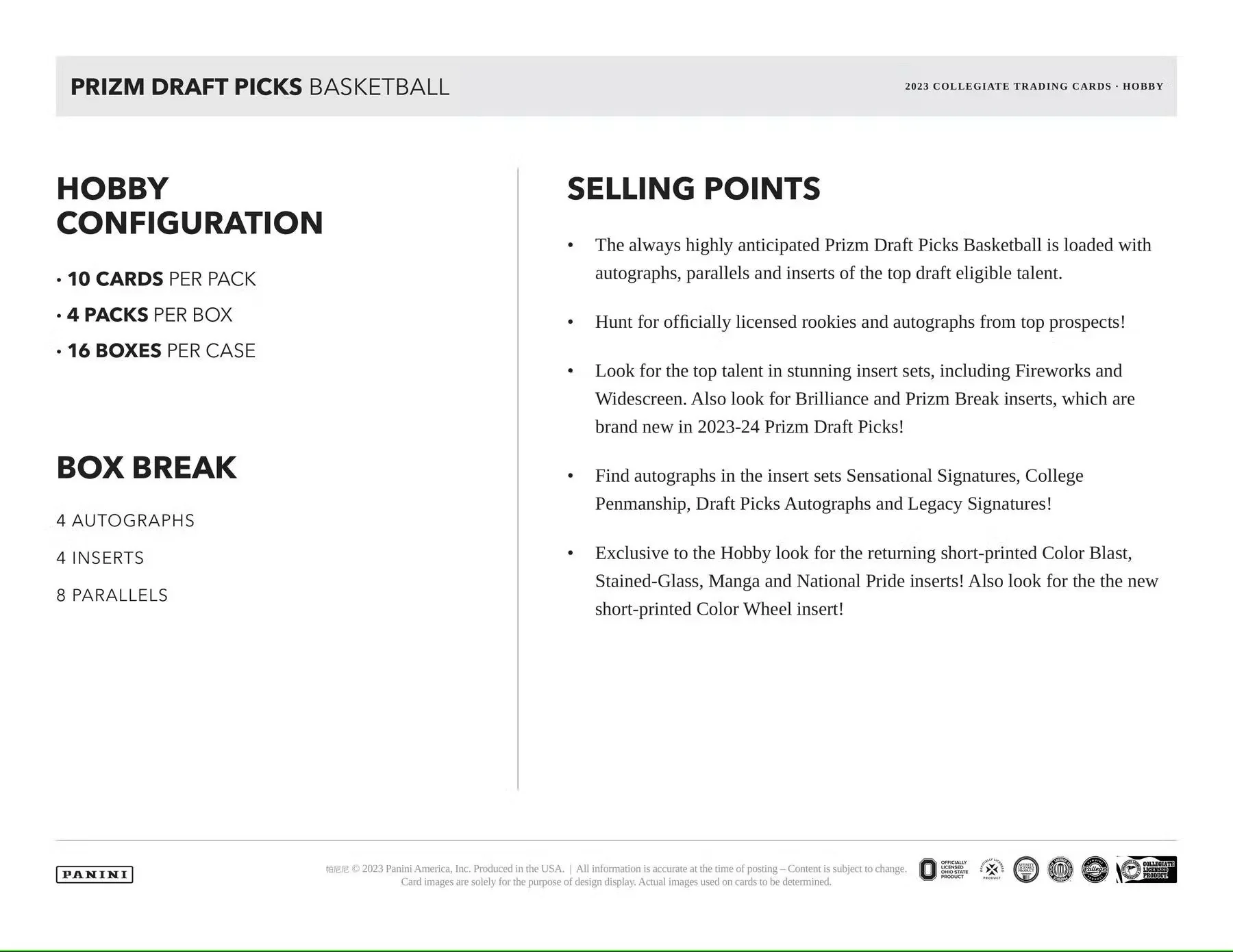 2023/24 Panini Prizm Draft Picks Basketball Hobby Box - Image 6
