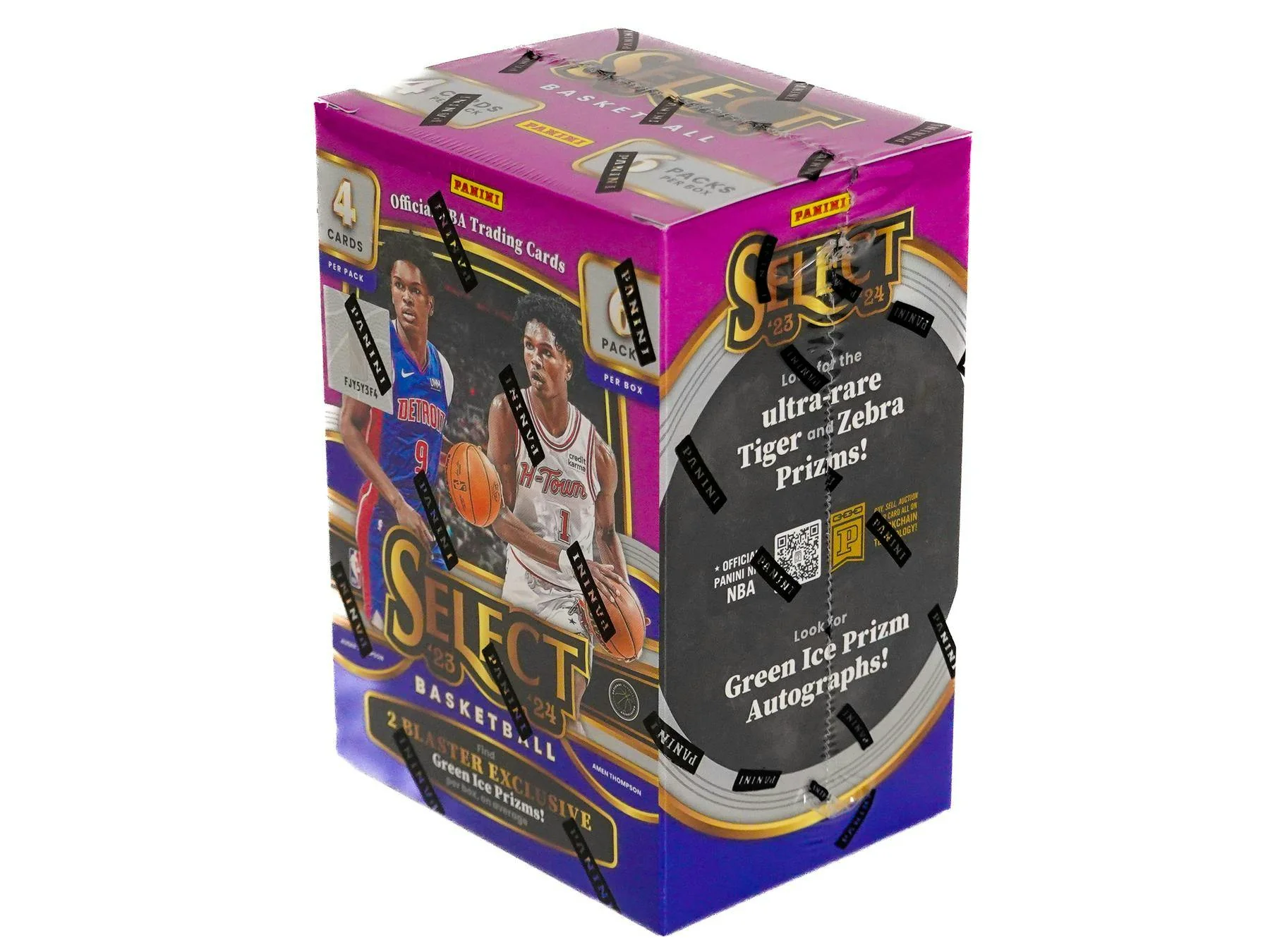 2023/24 Panini Select Basketball 6-Pack Hobby Blaster Box (Green Prizms) - Image 2