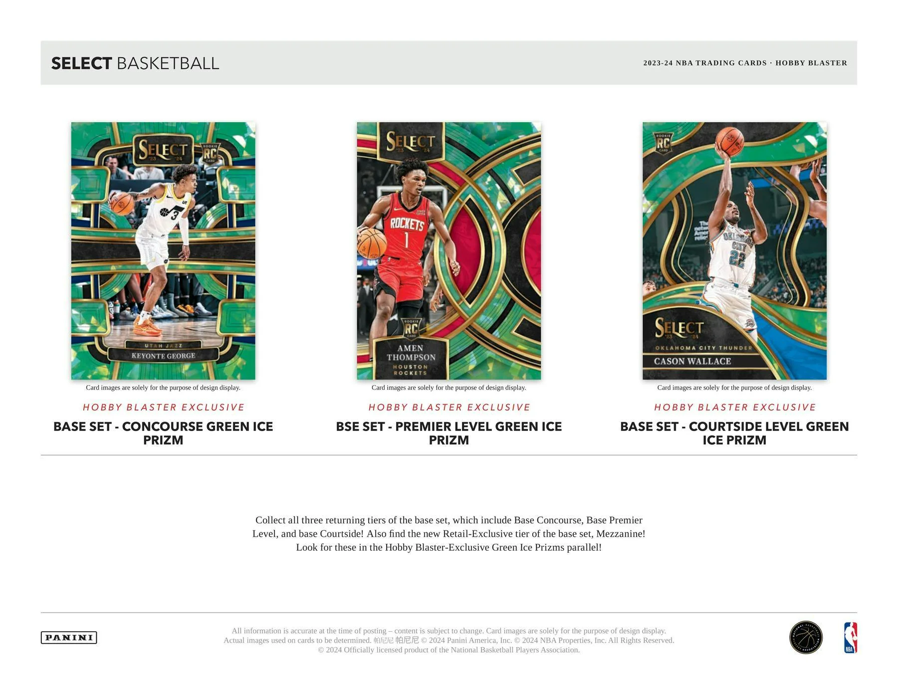 2023/24 Panini Select Basketball 6-Pack Hobby Blaster Box (Green Prizms) - Image 4