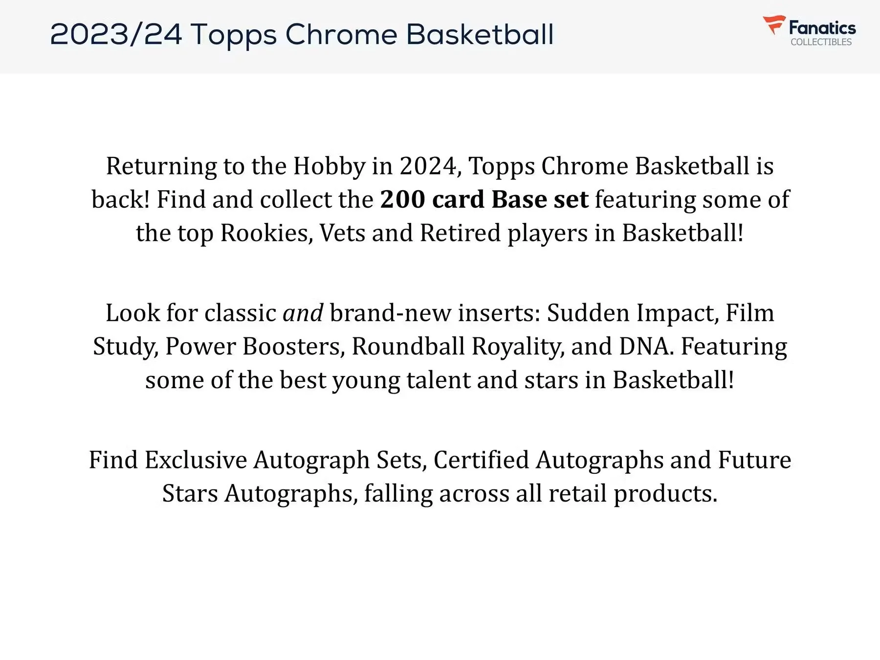 2023-24 Topps Chrome Basketball Hanger Box - Image 3