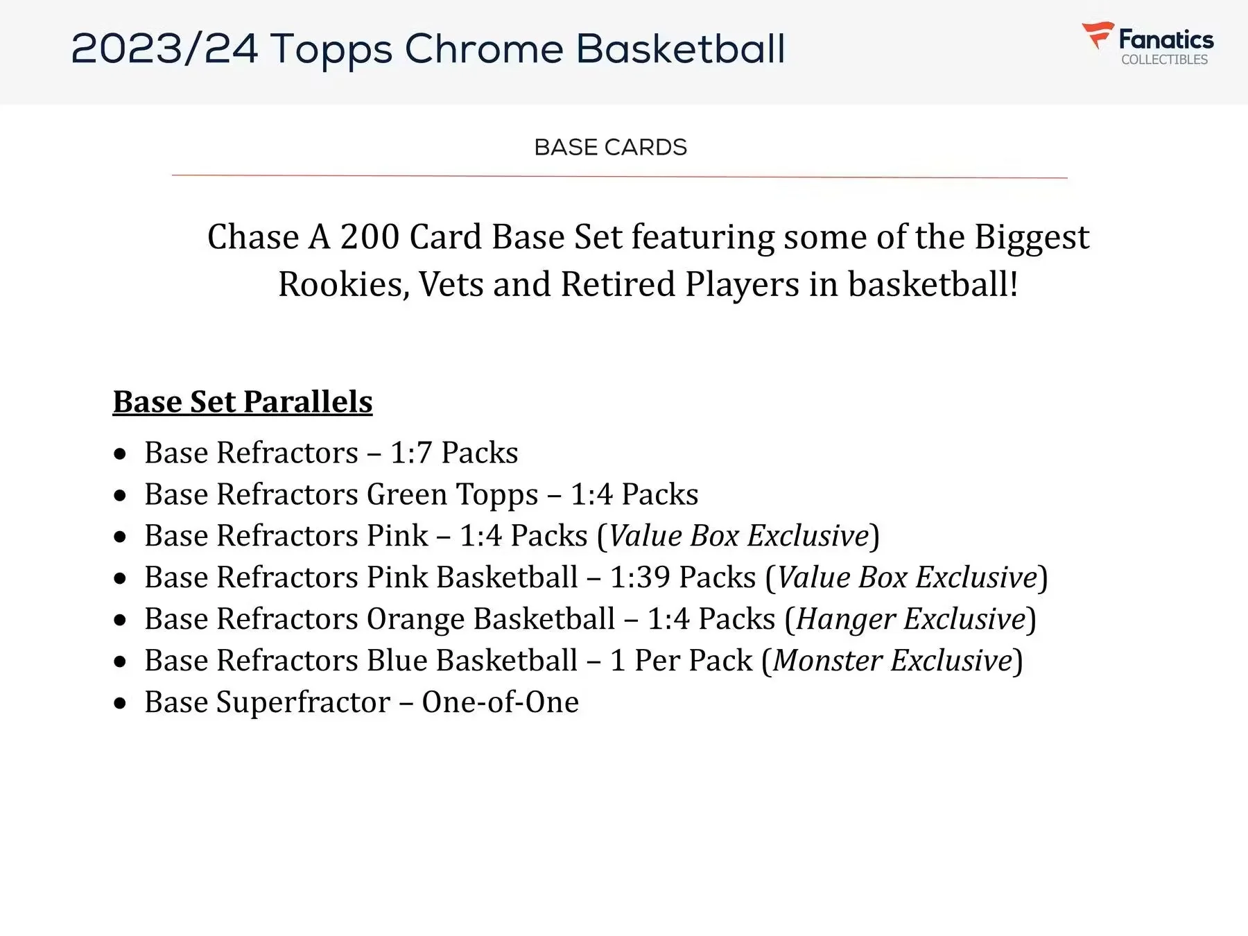 2023-24 Topps Chrome Basketball Hanger Box - Image 4