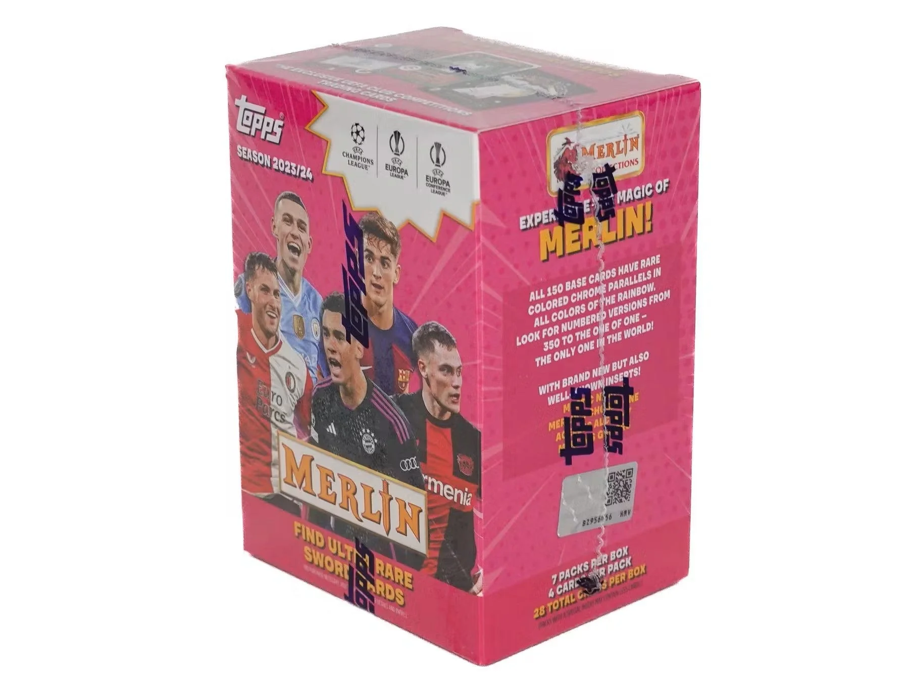2023-24 Topps Chrome Merlin UEFA Club Competitions Soccer 7-Pack Blaster Box - Image 2