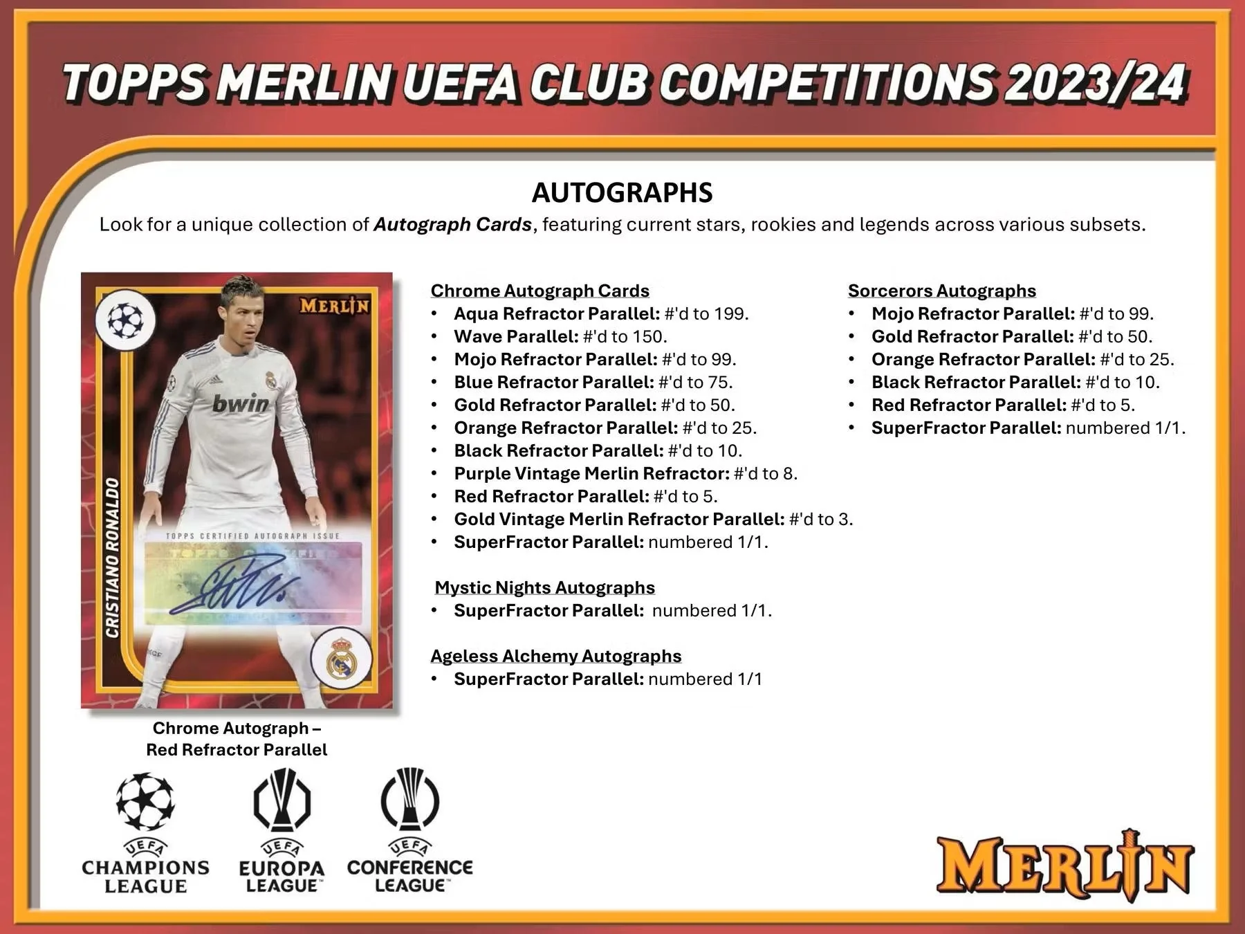 2023-24 Topps Chrome Merlin UEFA Club Competitions Soccer Hobby Box - Image 6