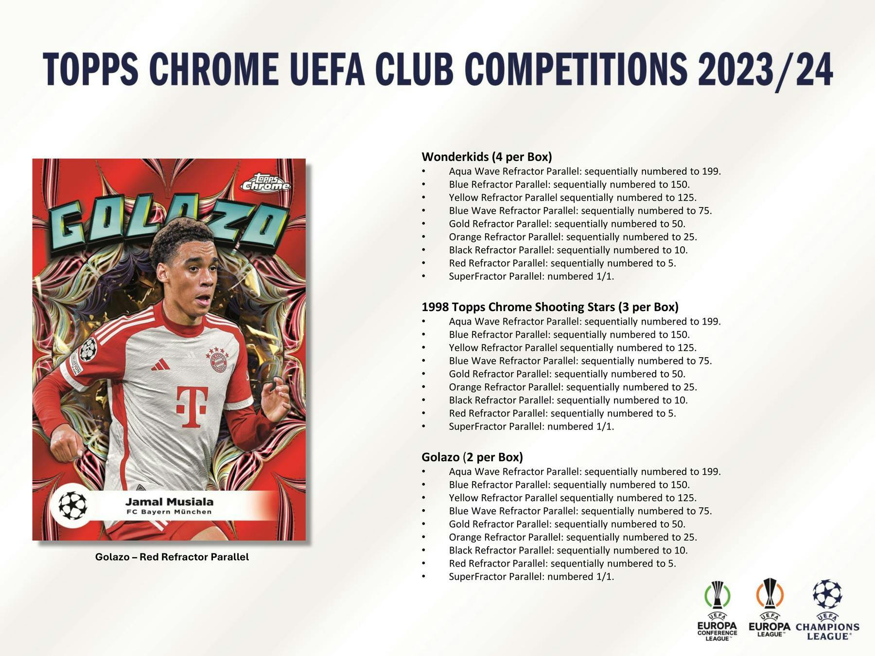 2023-24 Topps Chrome UEFA Club Competitions Soccer Hobby Jumbo Box - Image 6