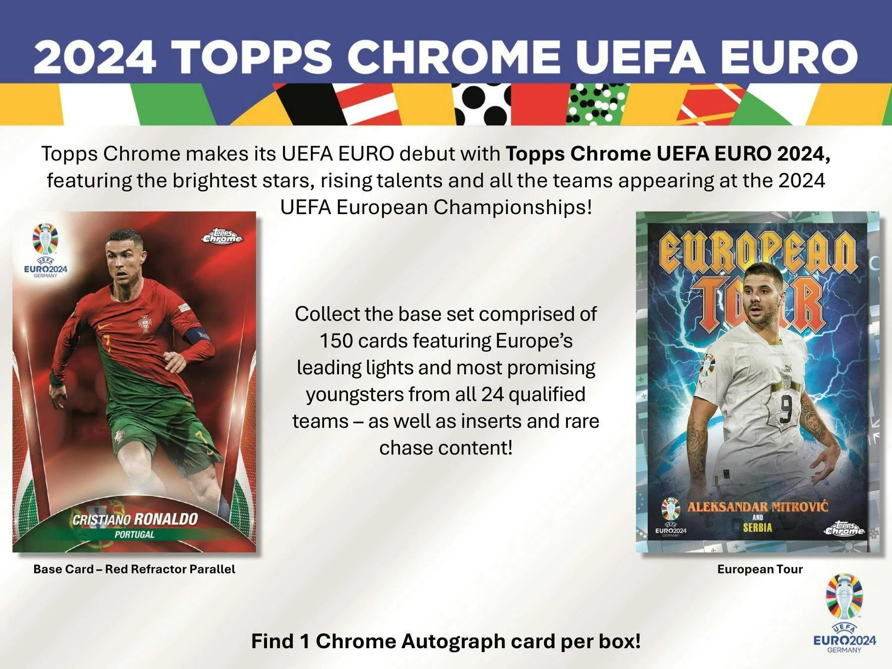 2023-24 Topps Chrome UEFA Euro Soccer Hobby Box - Image 3