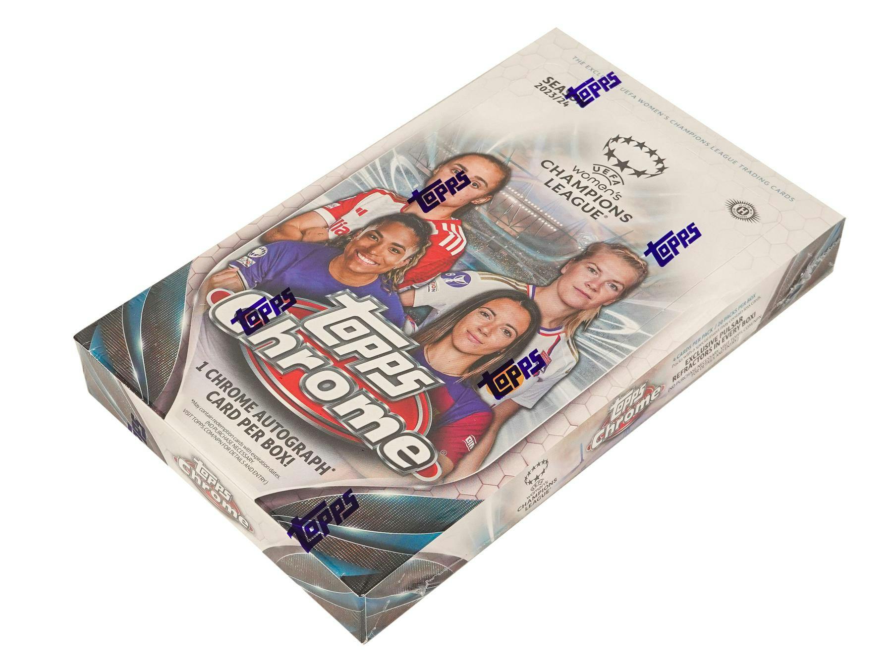 2023-24 Topps Chrome UEFA Women's Champions League Soccer Hobby Box - Image 2