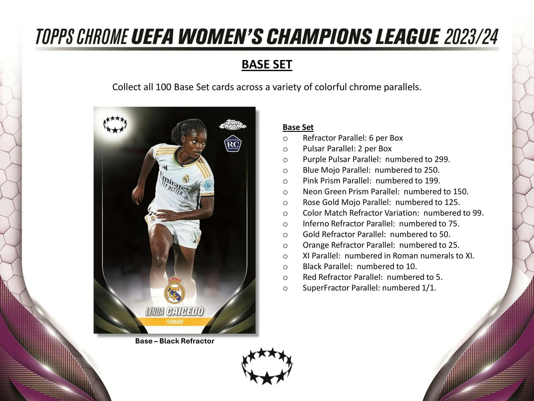 2023-24 Topps Chrome UEFA Women's Champions League Soccer Hobby Box - Image 5