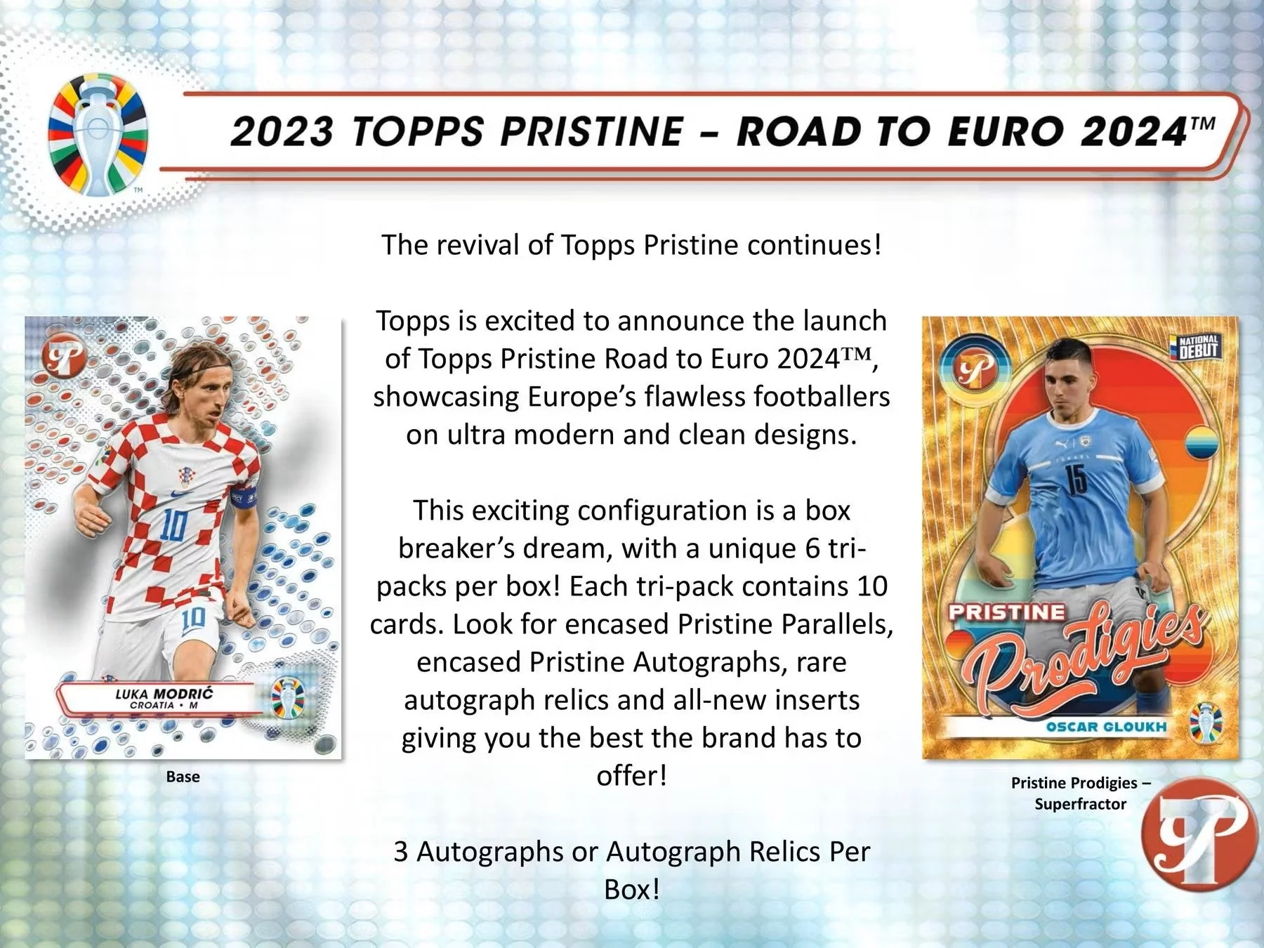 2023-24 Topps Pristine Road to Euros Soccer Hobby Box - Image 3