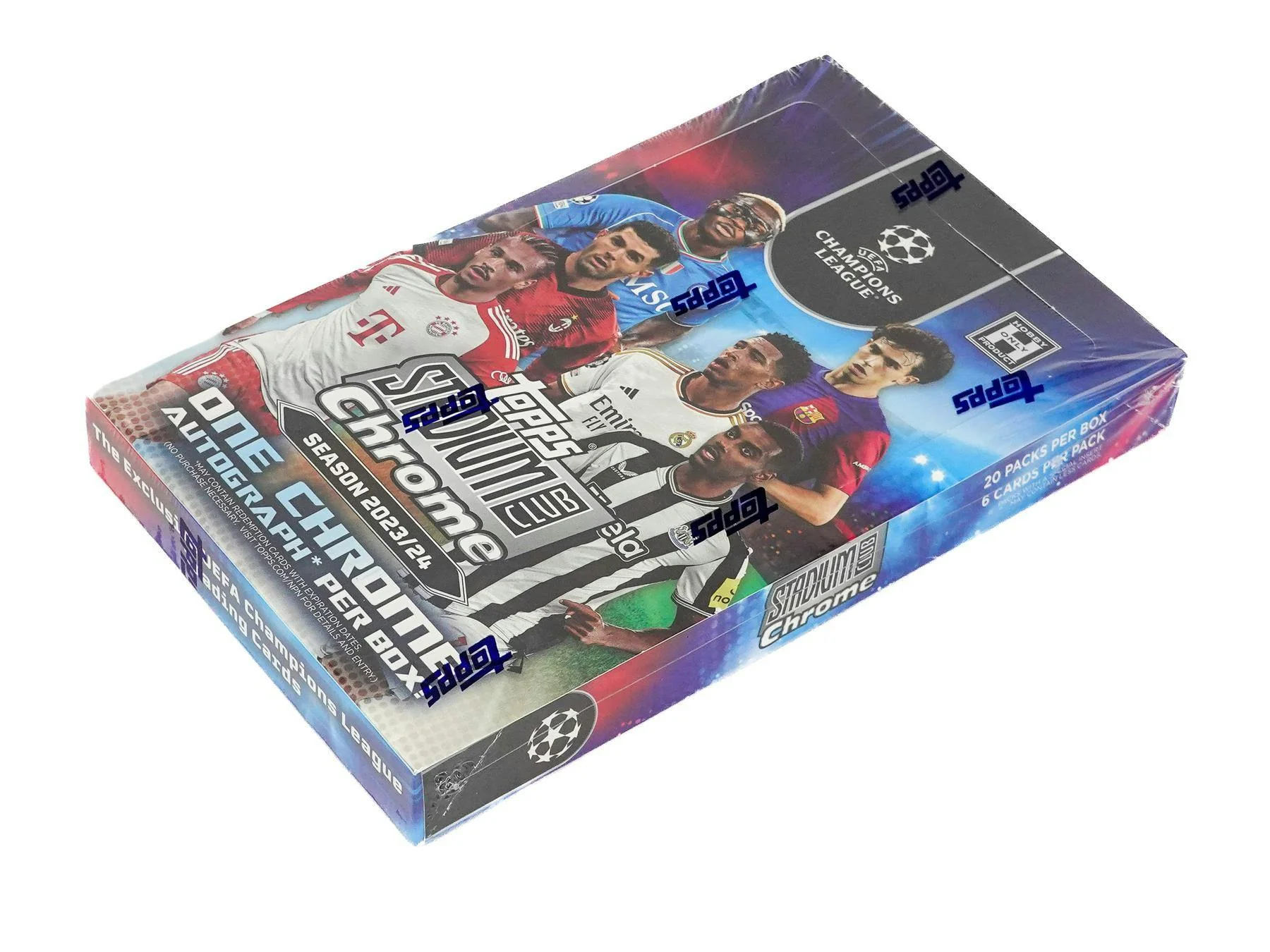 2023-24 Topps Stadium Club Chrome UEFA Club Competitions Soccer Hobby Box - Image 2