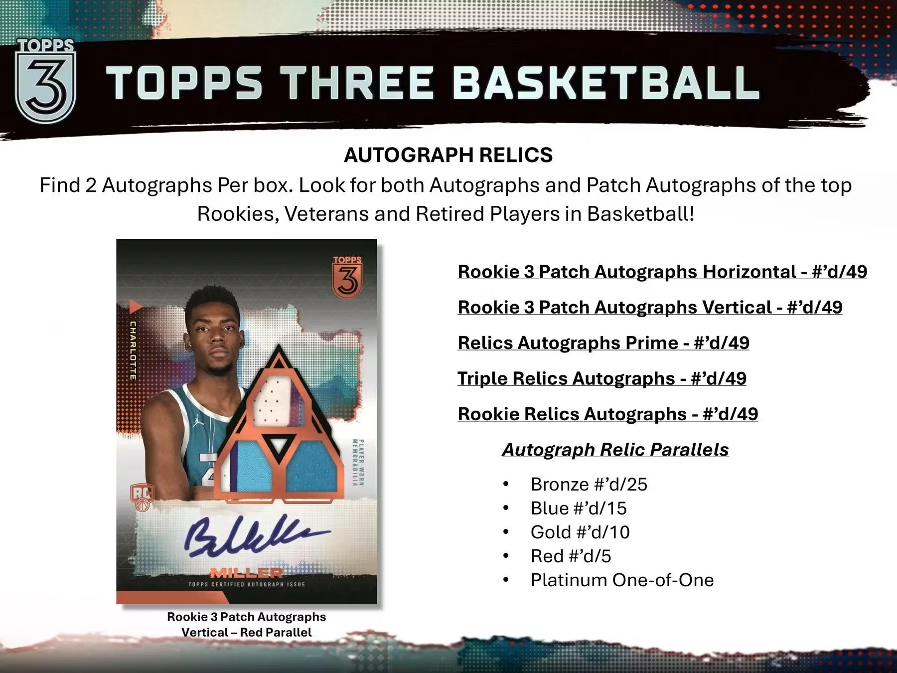 2023-24 Topps Three Basketball Hobby Box - Image 6