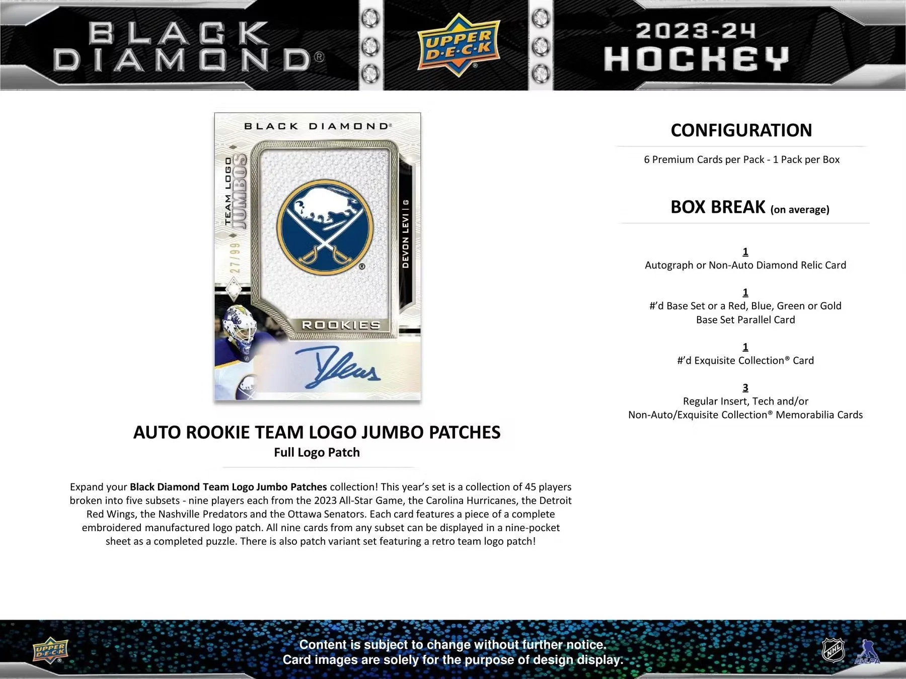 2023-24 Upper Deck Black Diamond Hockey CDD Exclusive Hobby Box - Image 7