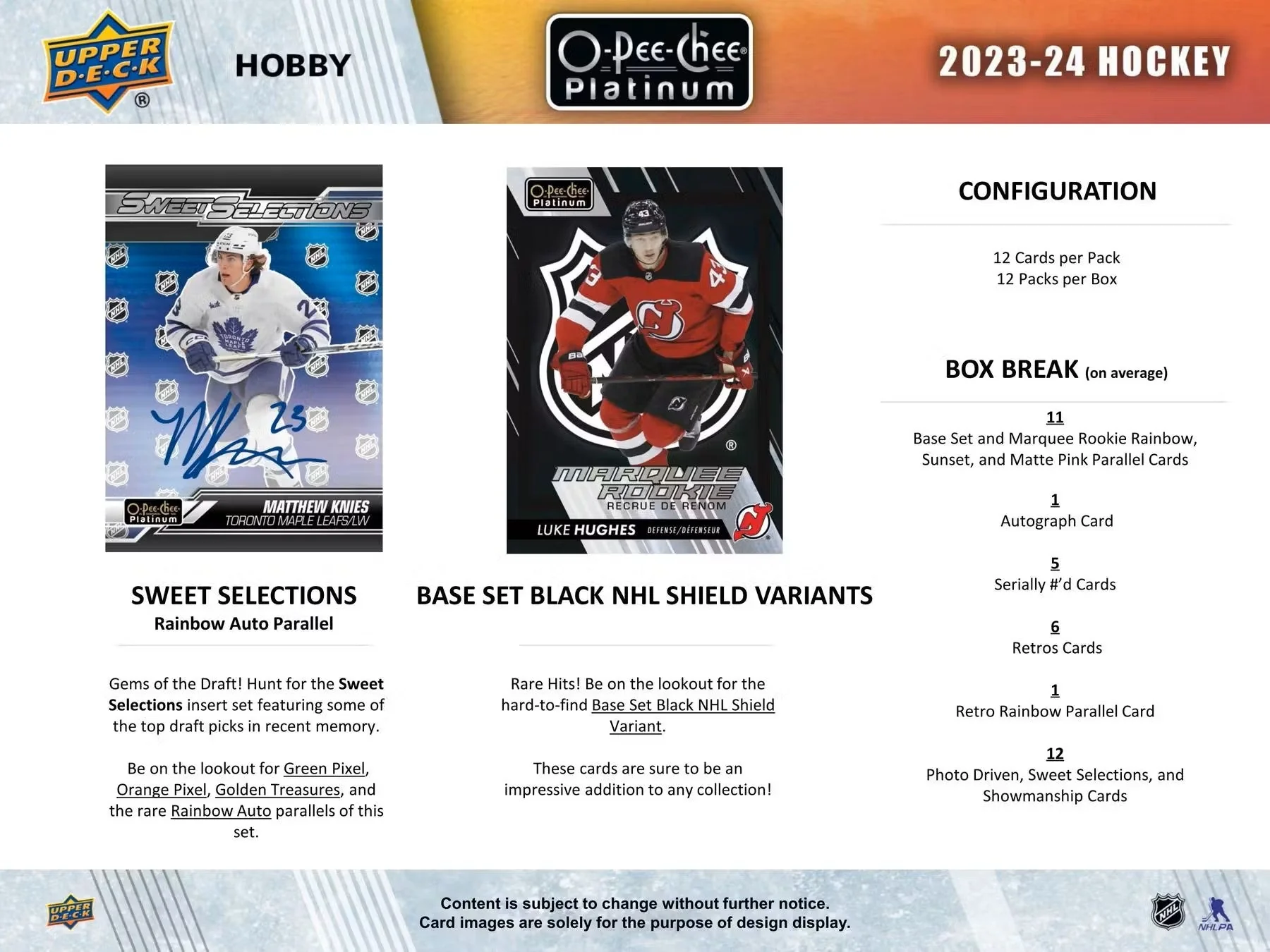 2023-24 Upper Deck O-Pee-Chee Platinum Hockey Hobby Box - Image 6