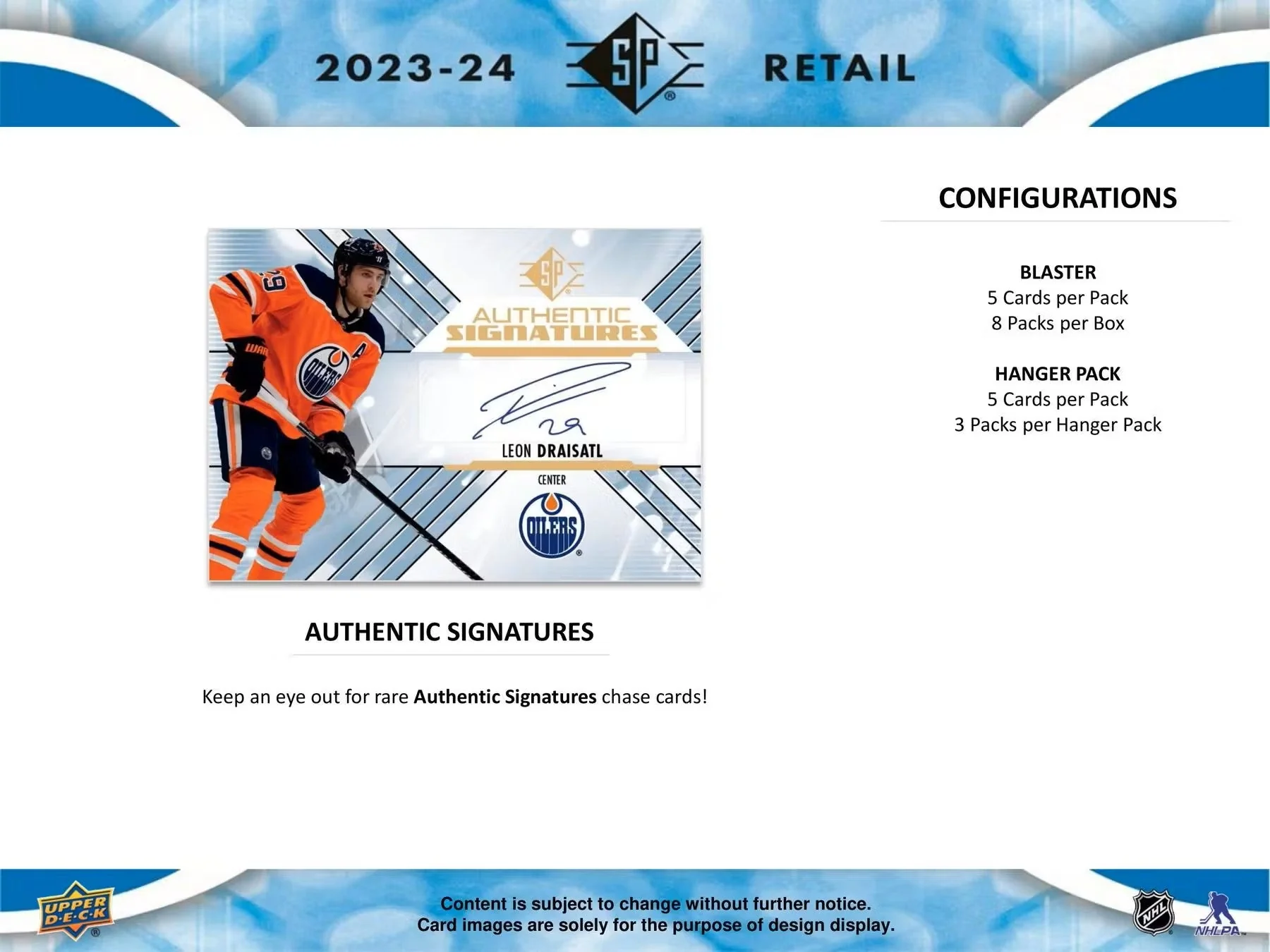 2023/24 Upper Deck SP Hockey 8-Pack Blaster Box - Image 3