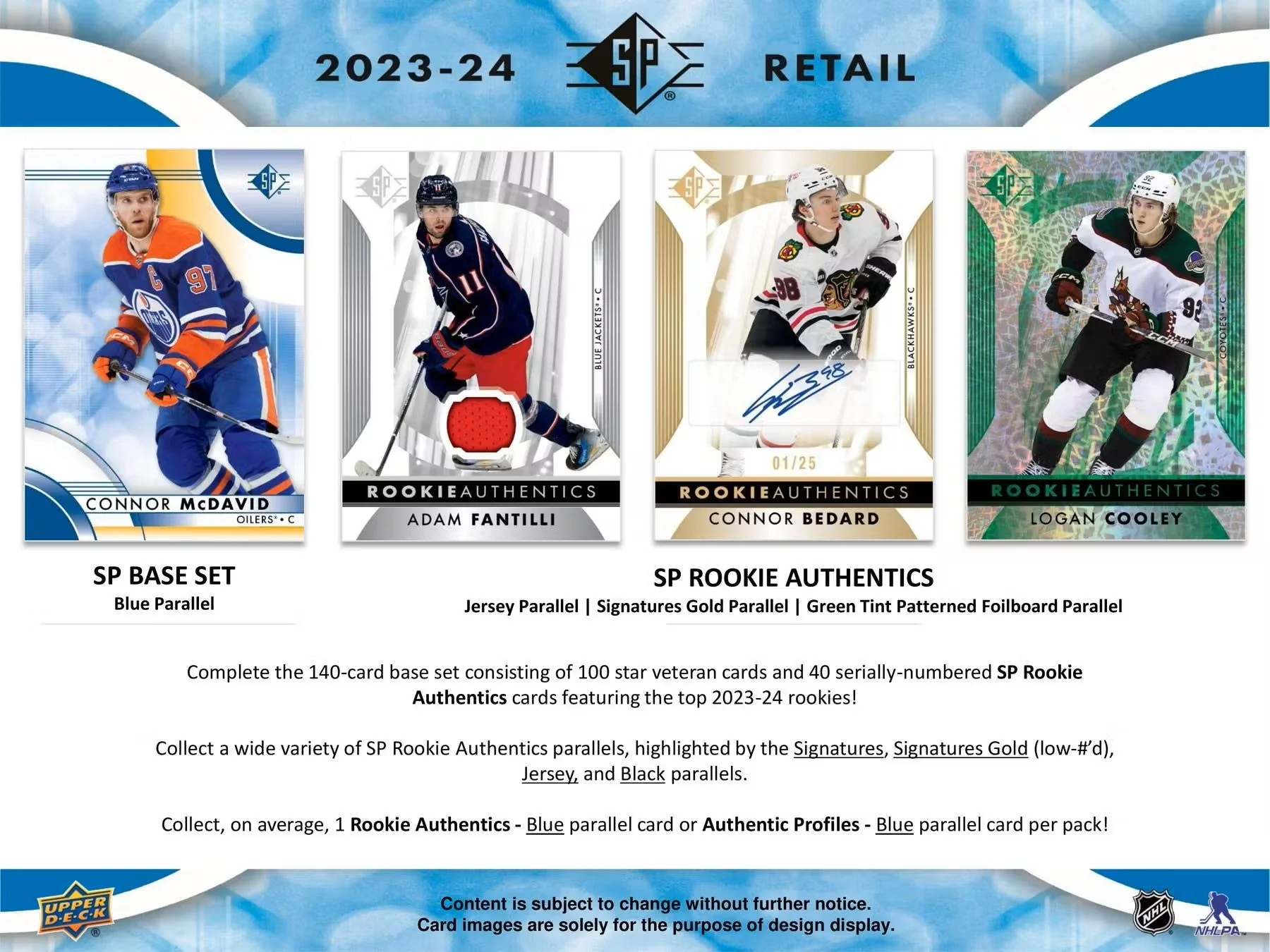 2023/24 Upper Deck SP Hockey 8-Pack Blaster Box - Image 5