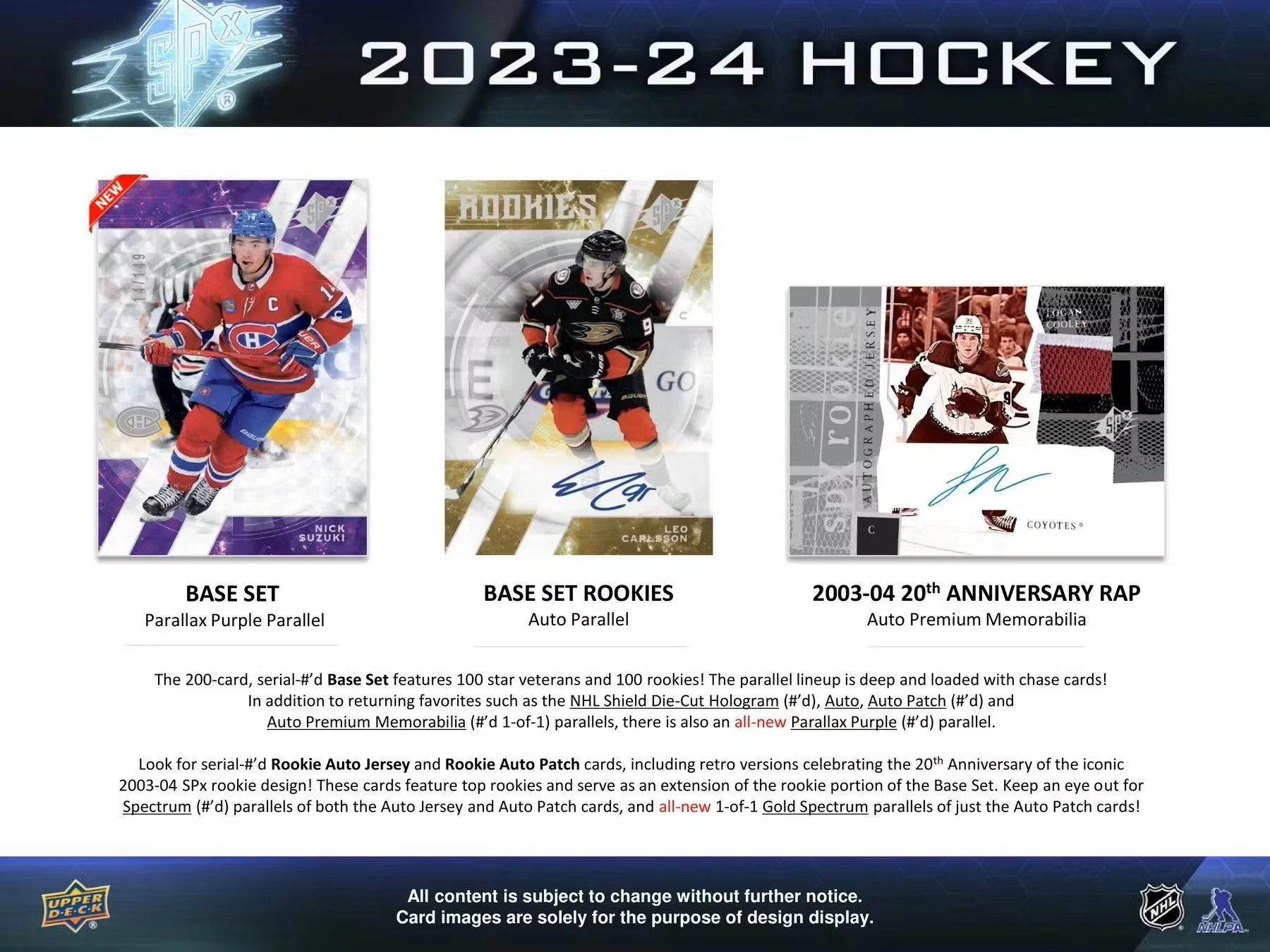 2023/24 Upper Deck SPx Hockey Hobby Box - Image 4