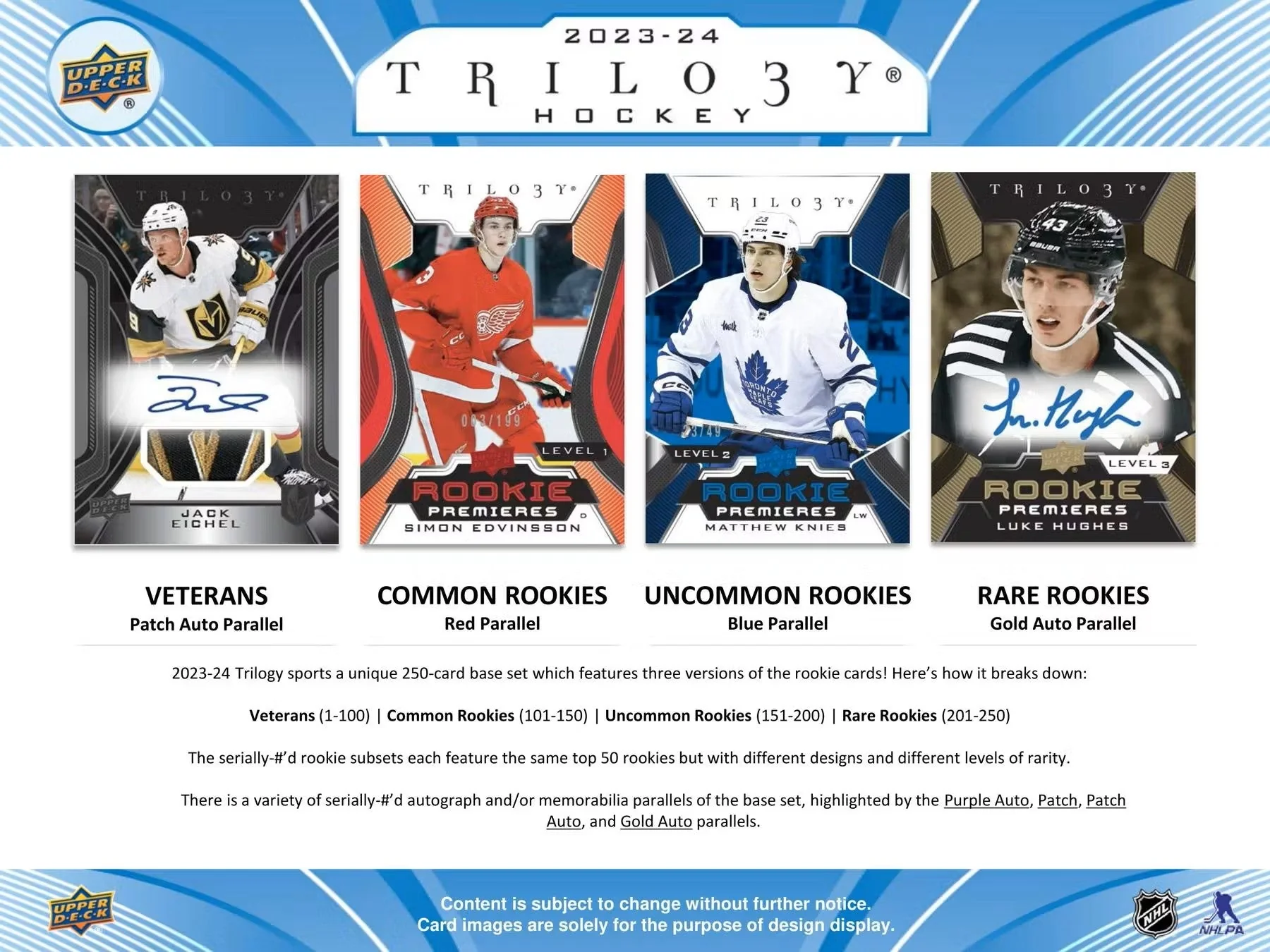 2023-24 Upper Deck Trilogy Hockey Hobby Box - Image 4