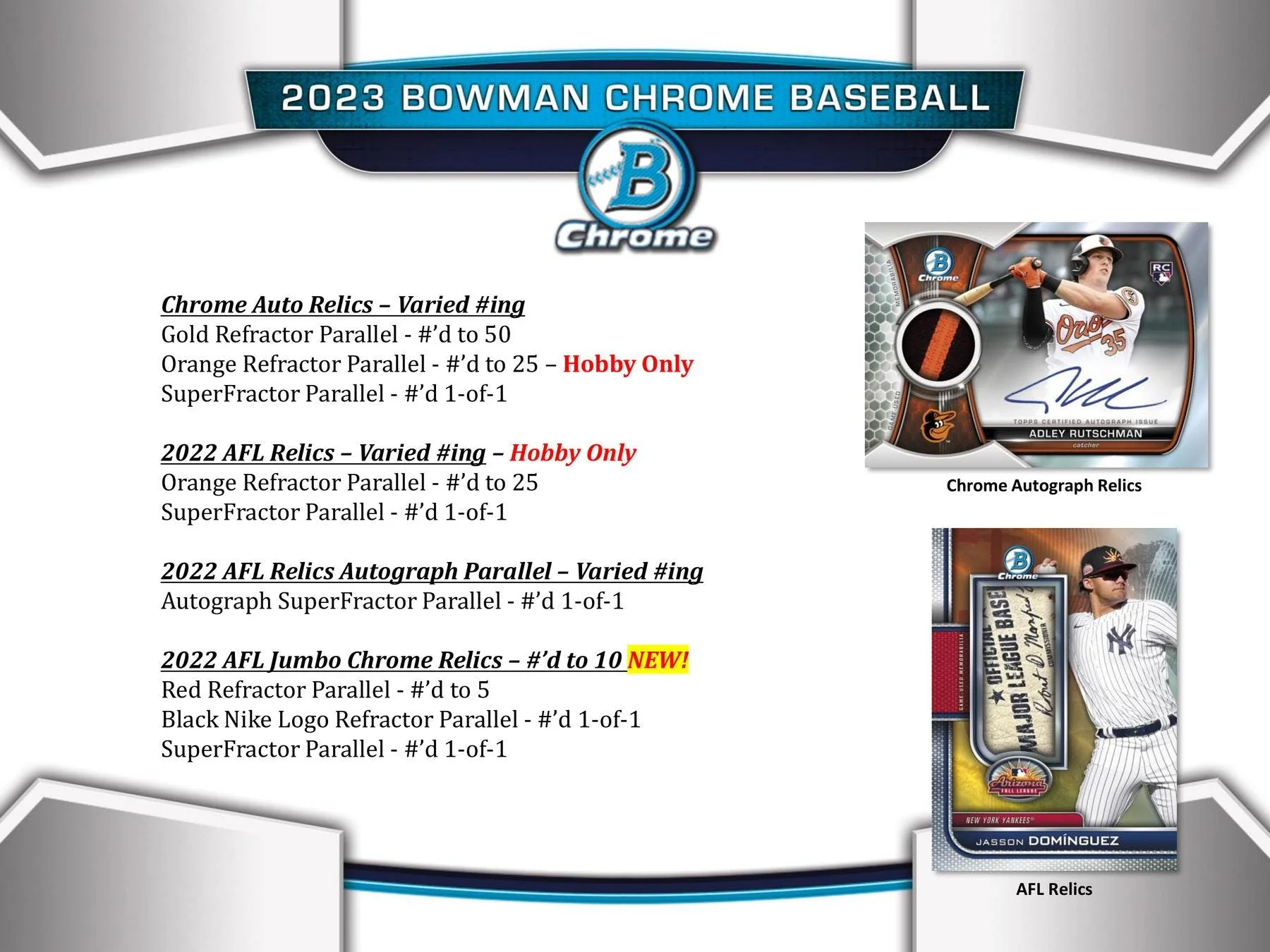 2023 Bowman Chrome Baseball Hobby Box - Image 10