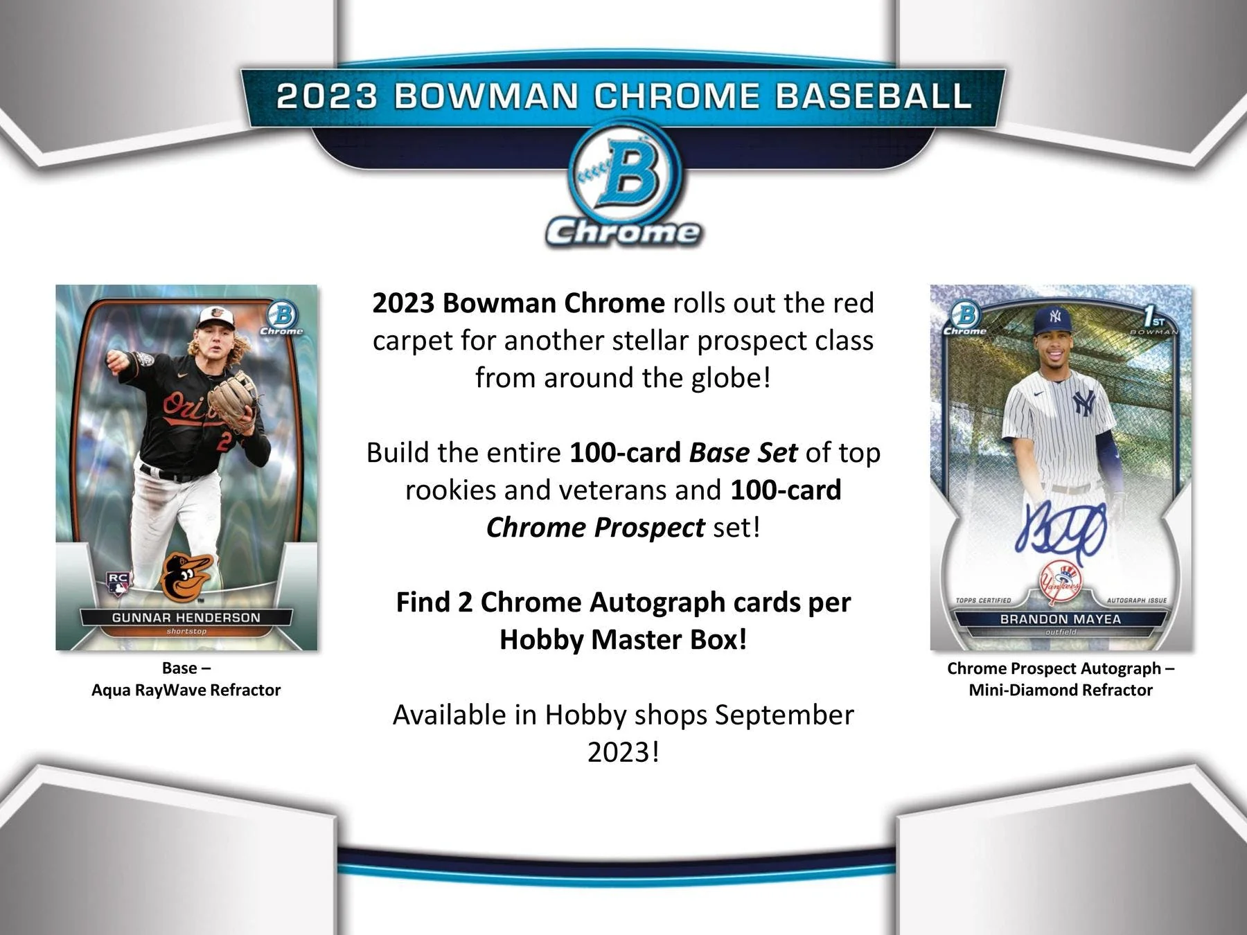 2023 Bowman Chrome Baseball Hobby Box - Image 6