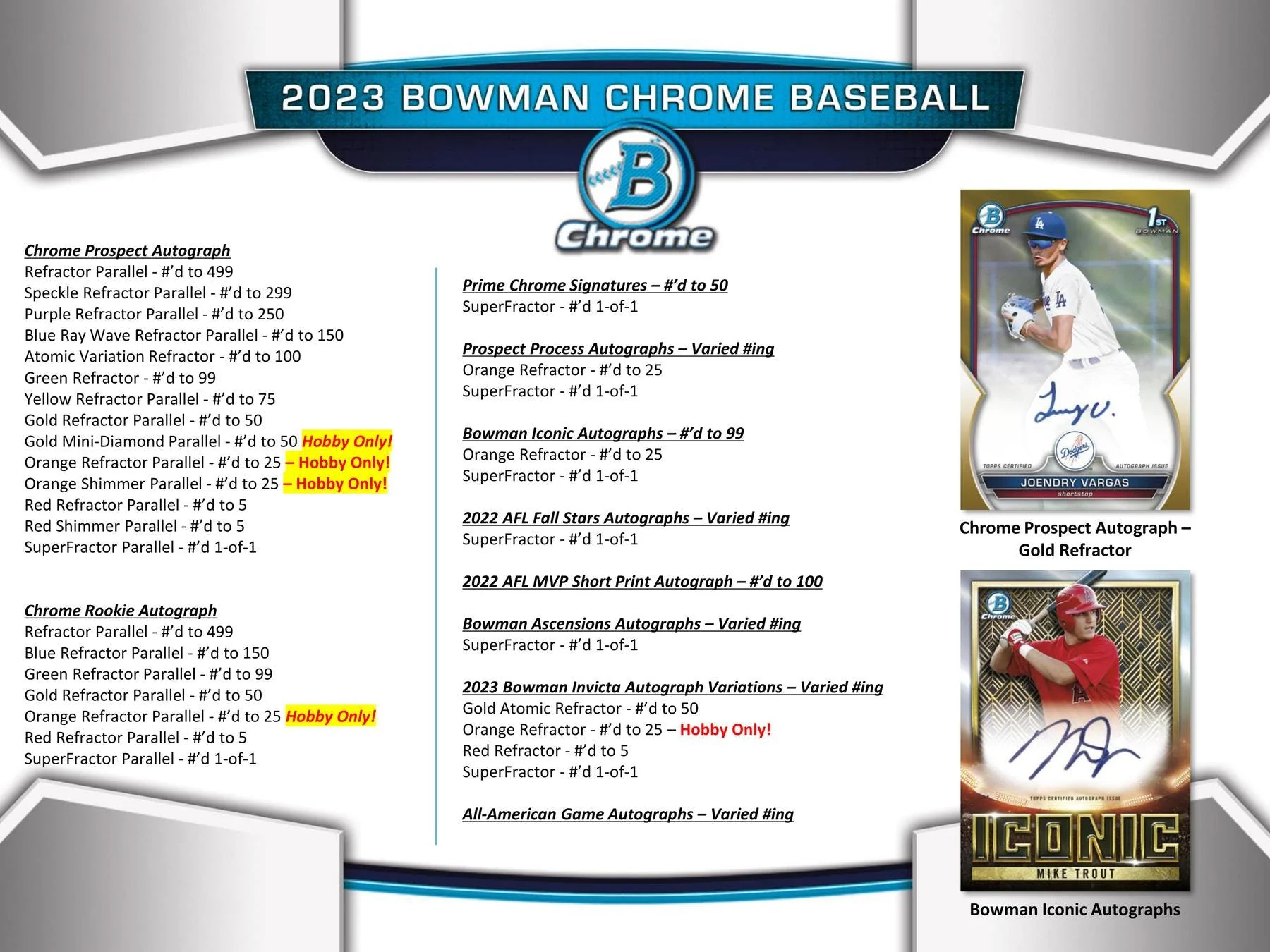 2023 Bowman Chrome Baseball Hobby Box - Image 9