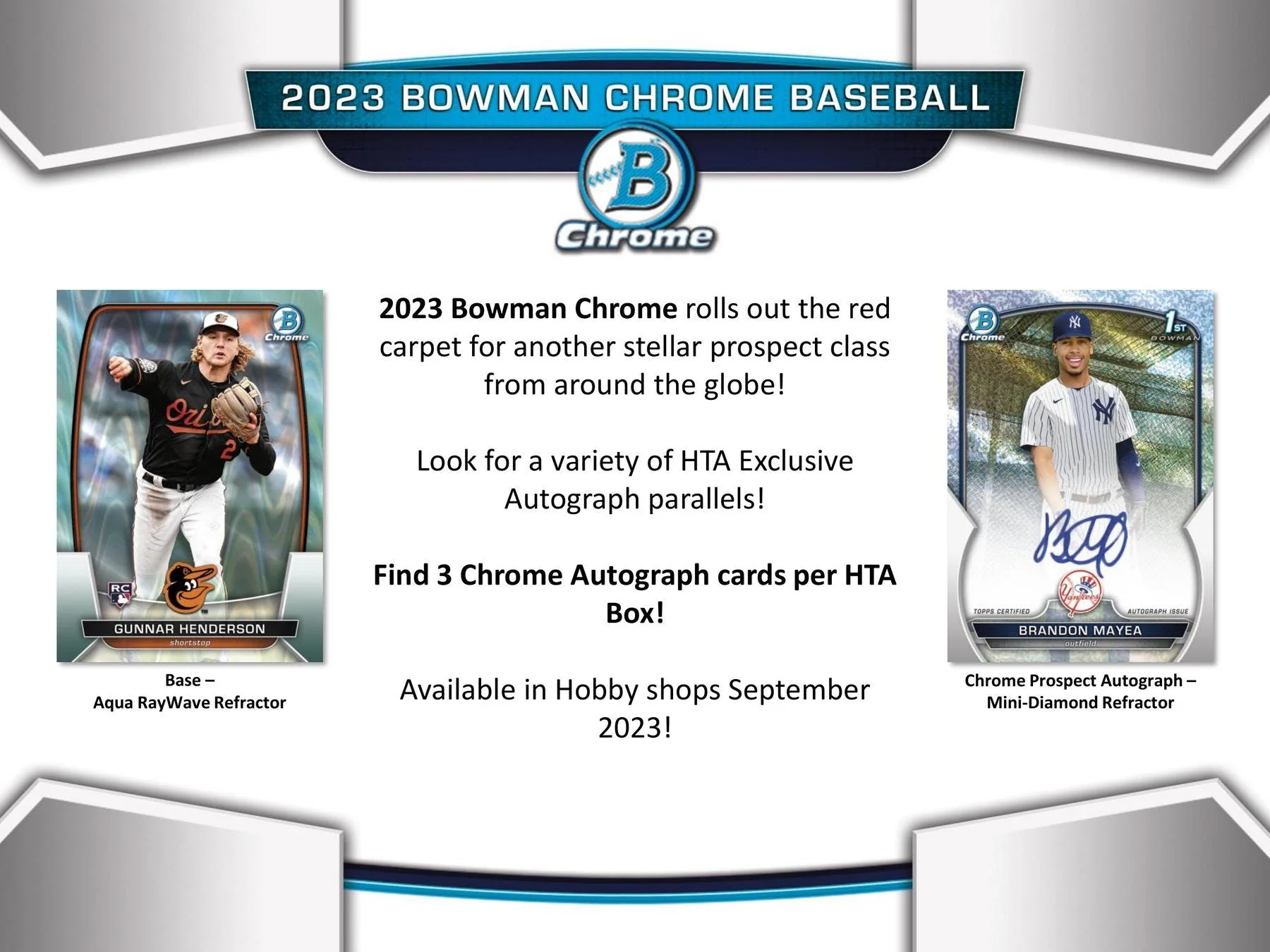 2023 Bowman Chrome Baseball HTA Choice Box - Image 3