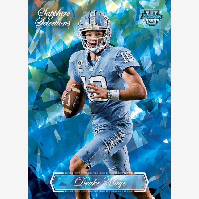 2023 Bowman University Chrome Football Sapphire Edition Hobby Box - Image 3