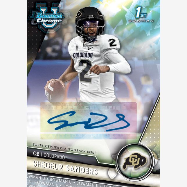 2023 Bowman University Chrome Football Sapphire Edition Hobby Box - Image 5