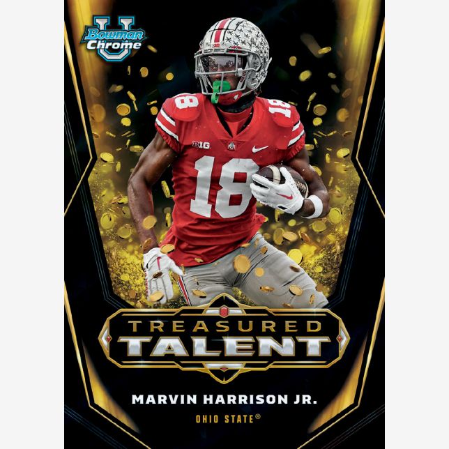 2023 Bowman University Chrome Football Sapphire Edition Hobby Box - Image 6