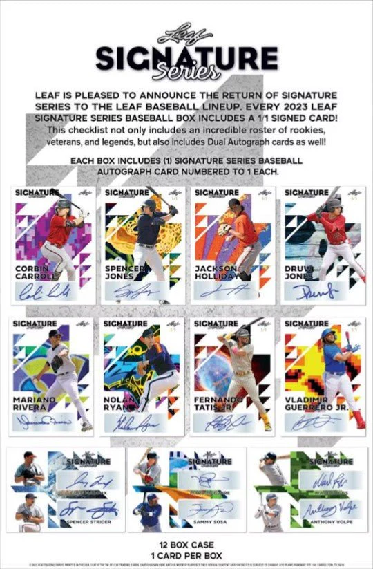 2023 Leaf Signature Series Baseball Hobby Box - Image 2