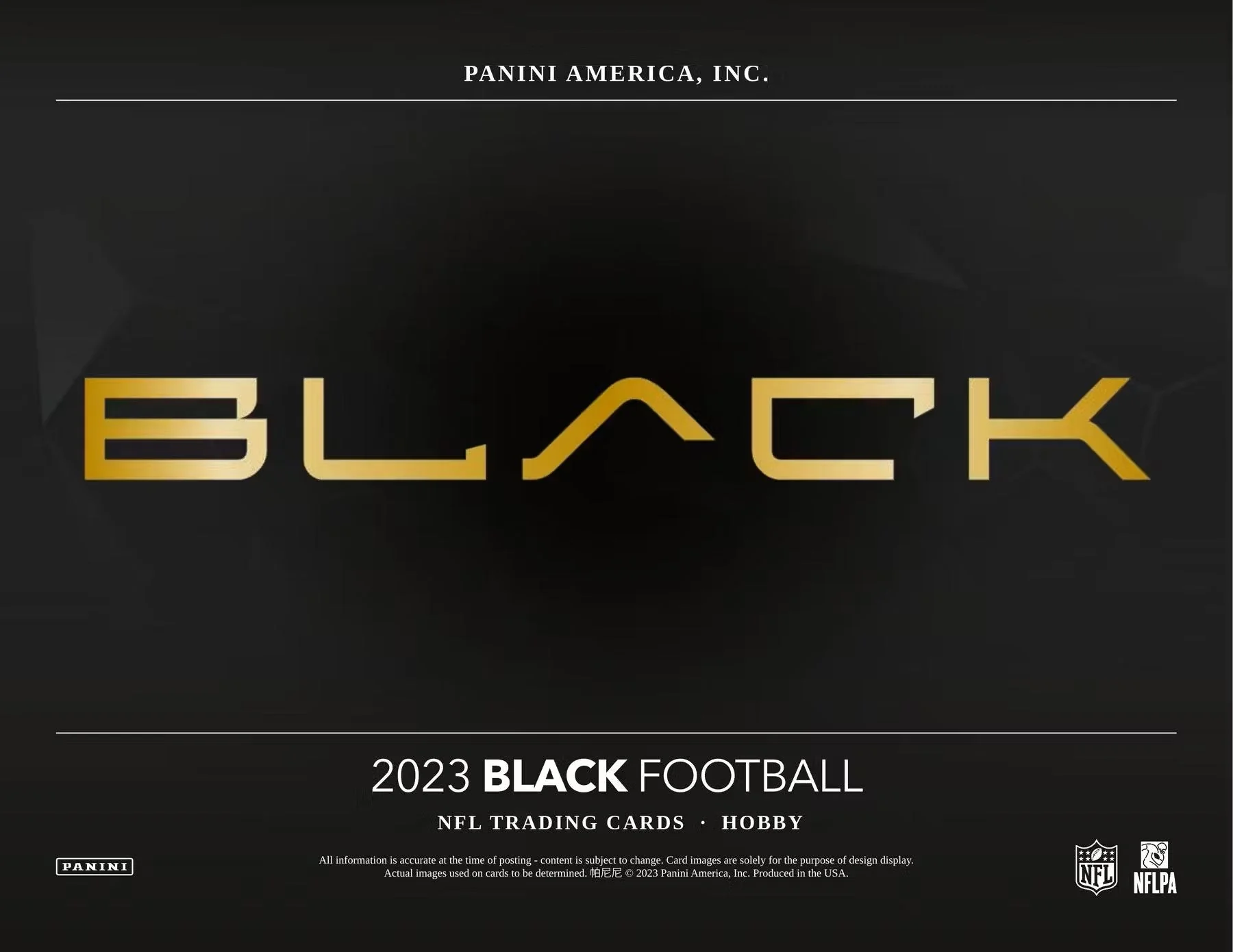 2023 Panini Black Football Hobby Box - Image 3