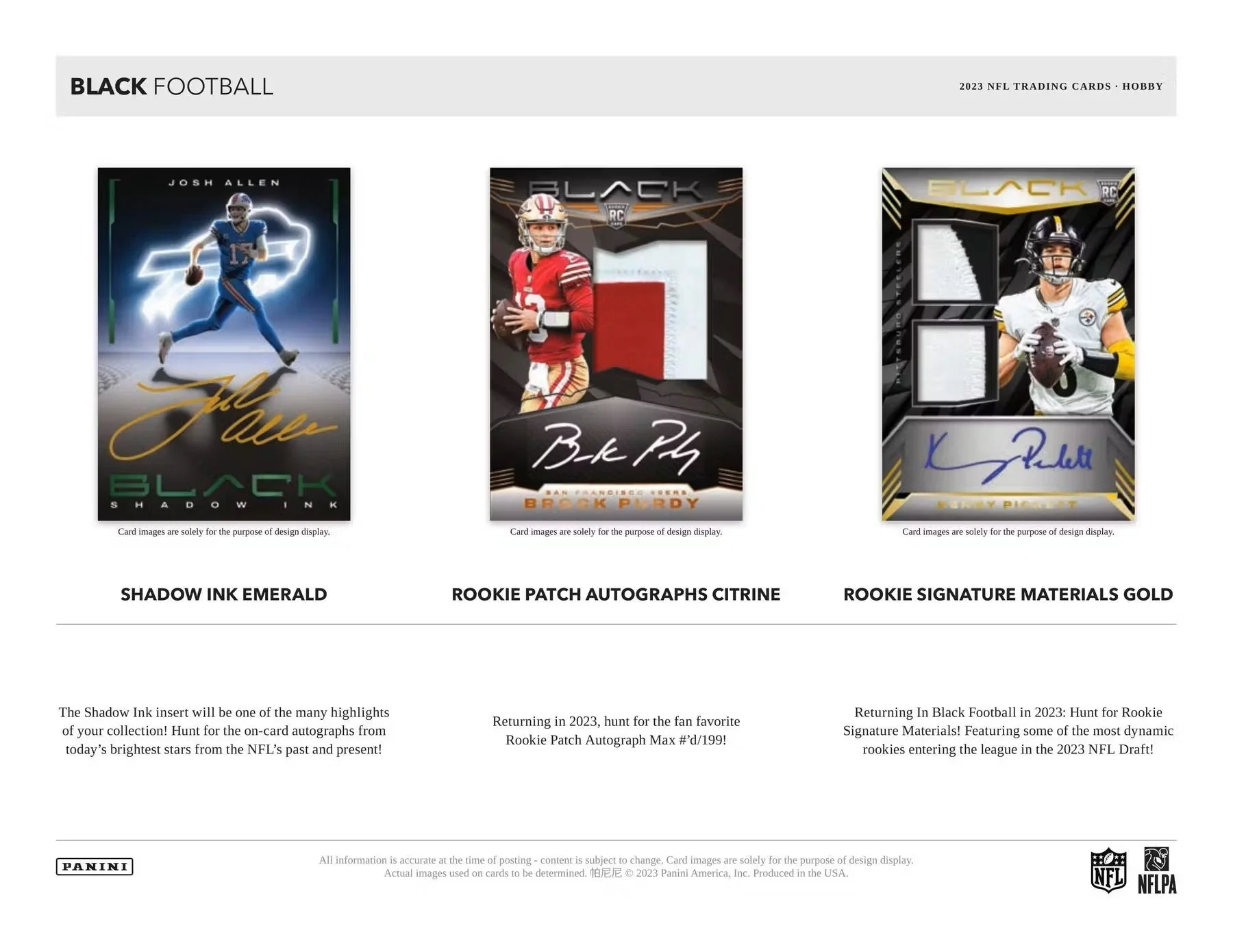 2023 Panini Black Football Hobby Box - Image 5