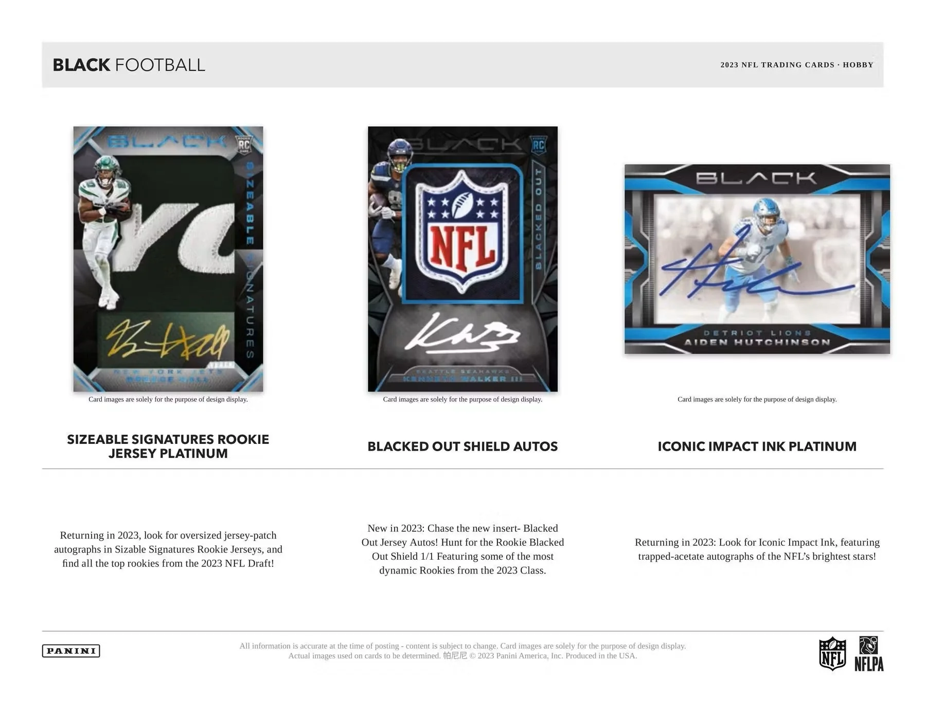 2023 Panini Black Football Hobby Box - Image 6