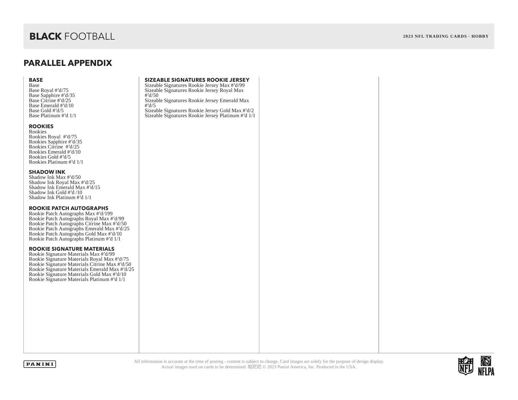 2023 Panini Black Football Hobby Box - Image 8
