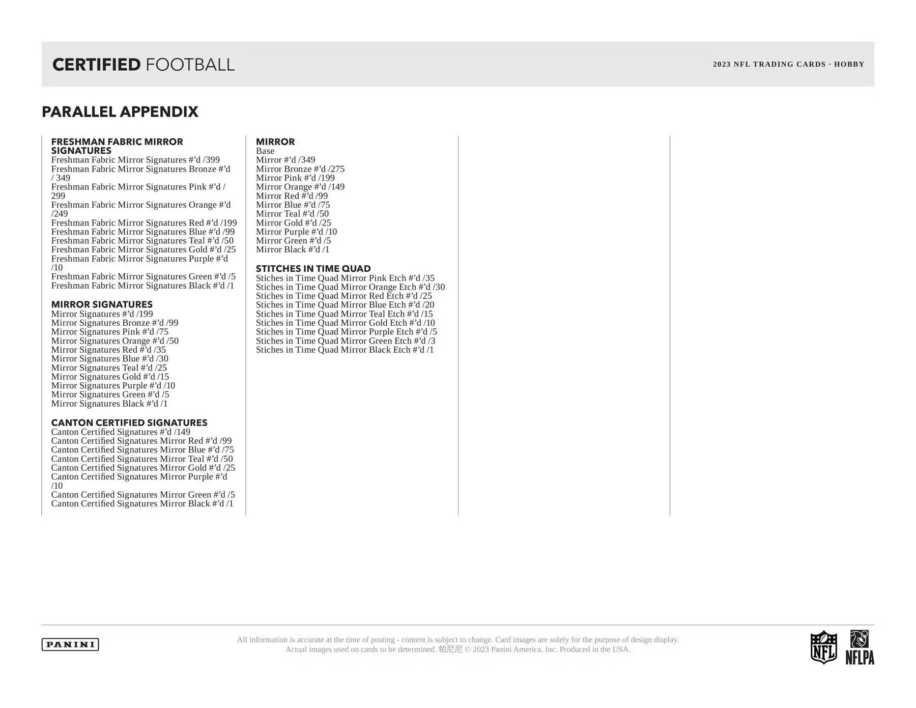 2023 Panini Certified Football Hobby Box - Image 9