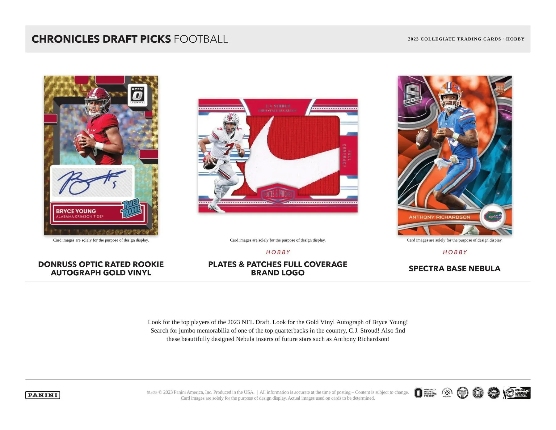 2023 Panini Chronicles Draft Picks Football Hobby Box - Image 5