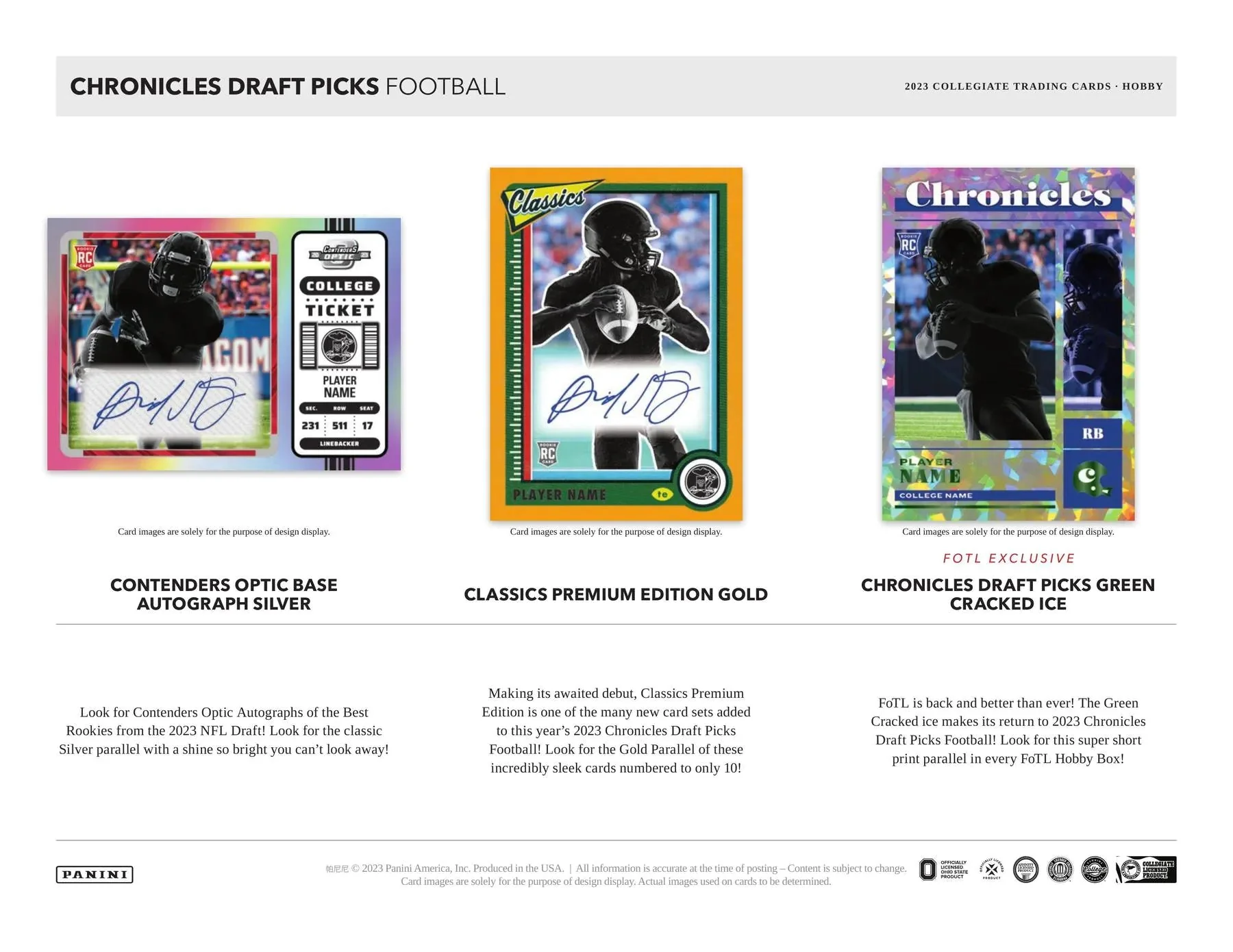 2023 Panini Chronicles Draft Picks Football Hobby Box - Image 6