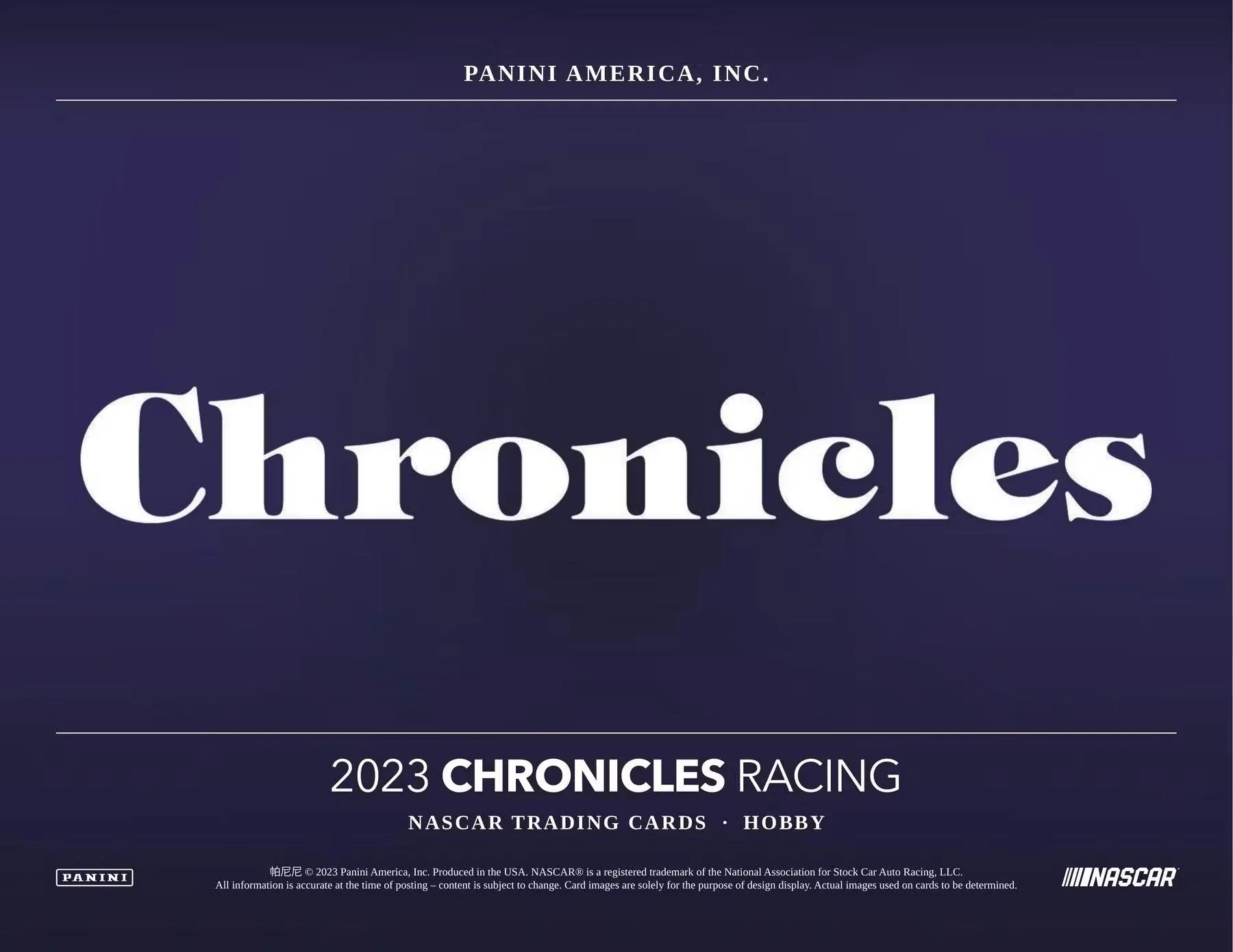 2023 Panini Chronicles Racing Hobby Box - Image 3