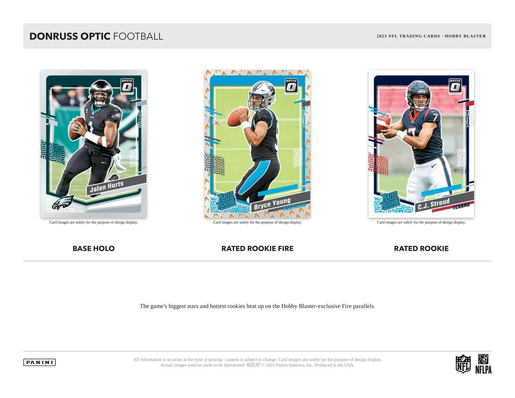 2023 Panini Donruss Optic Football 6-Pack Hobby Blaster Box (Blue Scope Parallels) - Image 3