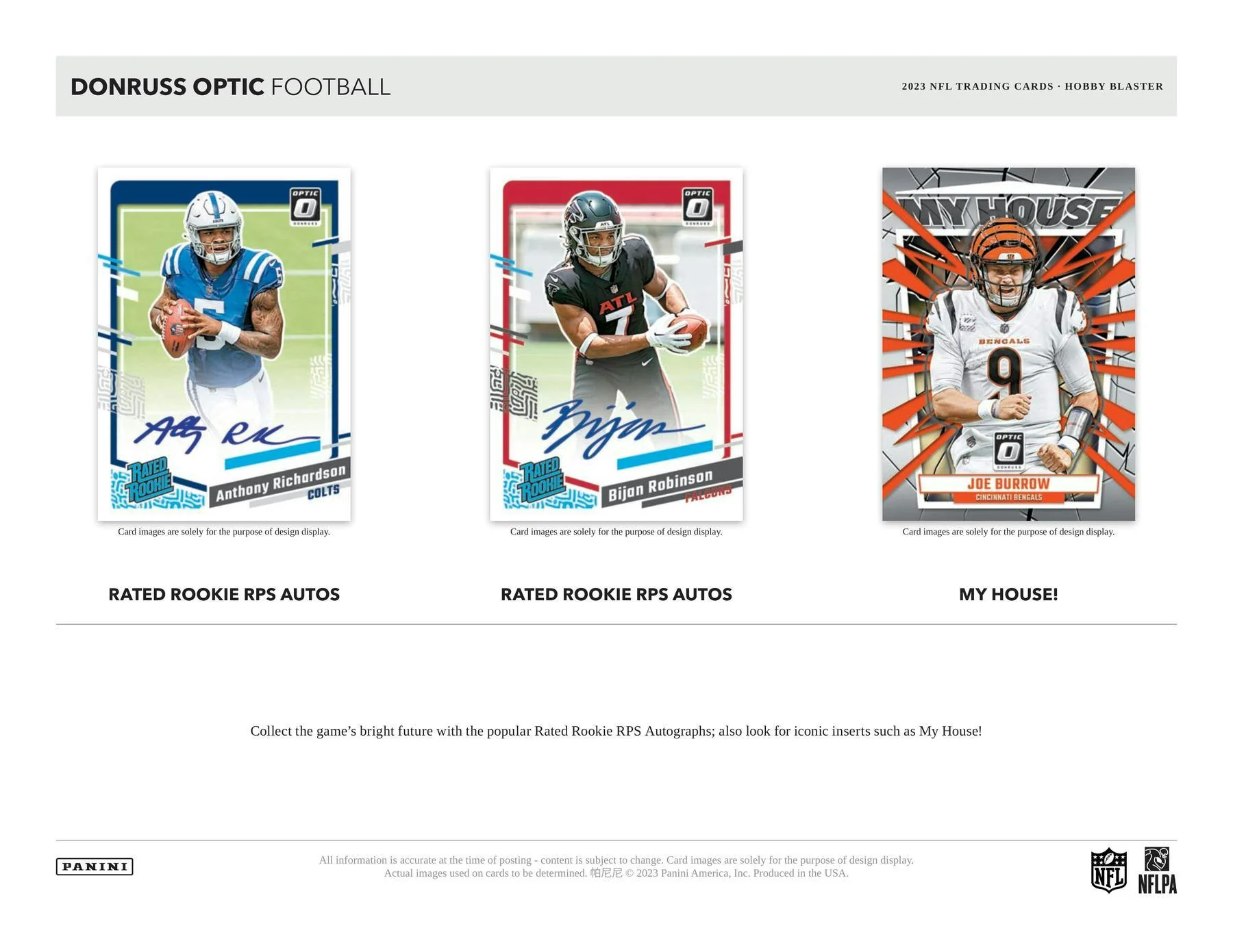 2023 Panini Donruss Optic Football 6-Pack Hobby Blaster Box (Blue Scope Parallels) - Image 4