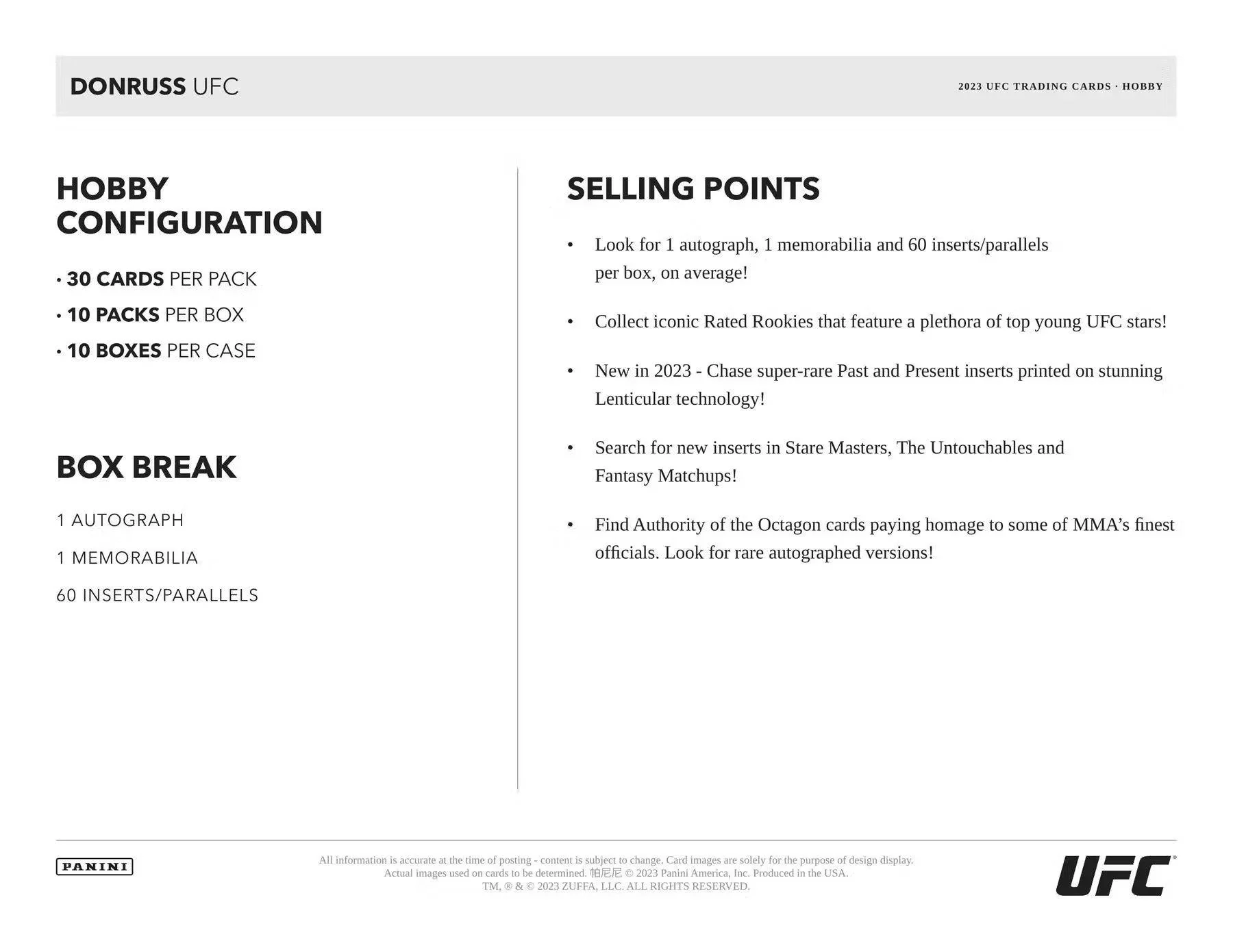 2023 Panini Donruss UFC Hobby Box - Image 8