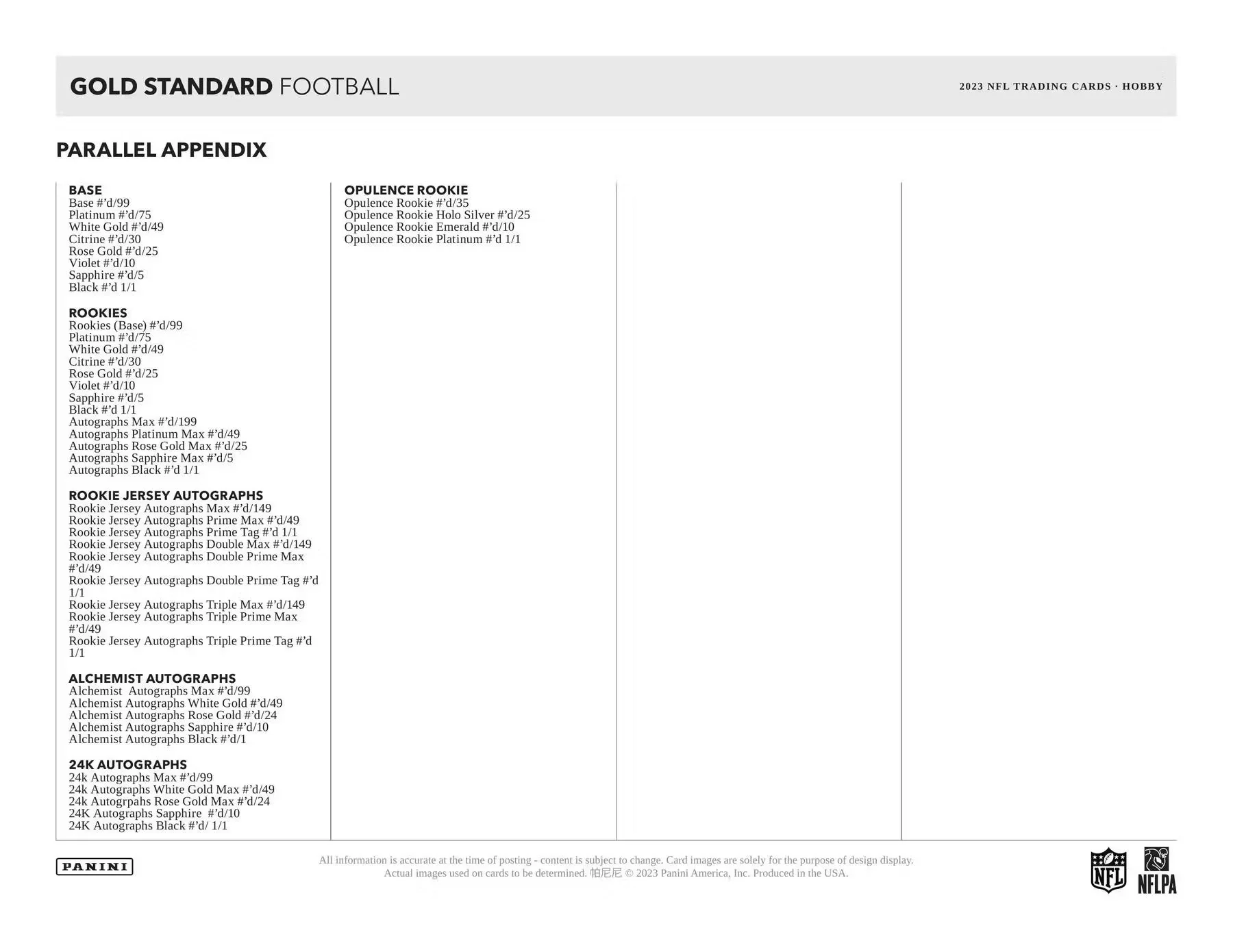 2023 Panini Gold Standard Football Hobby Box - Image 8